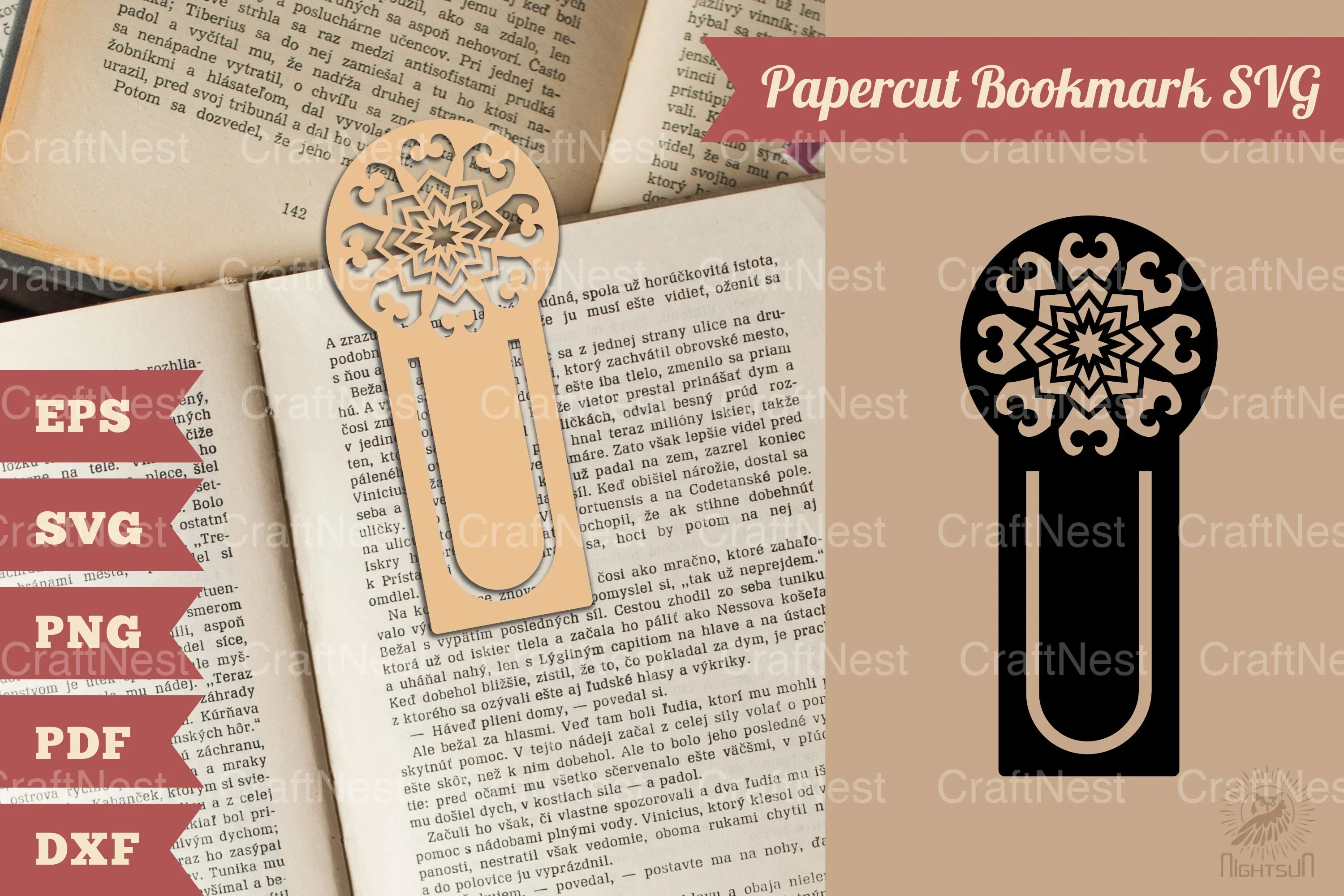 Mandala Papercut Bookmark SVG Bundle
