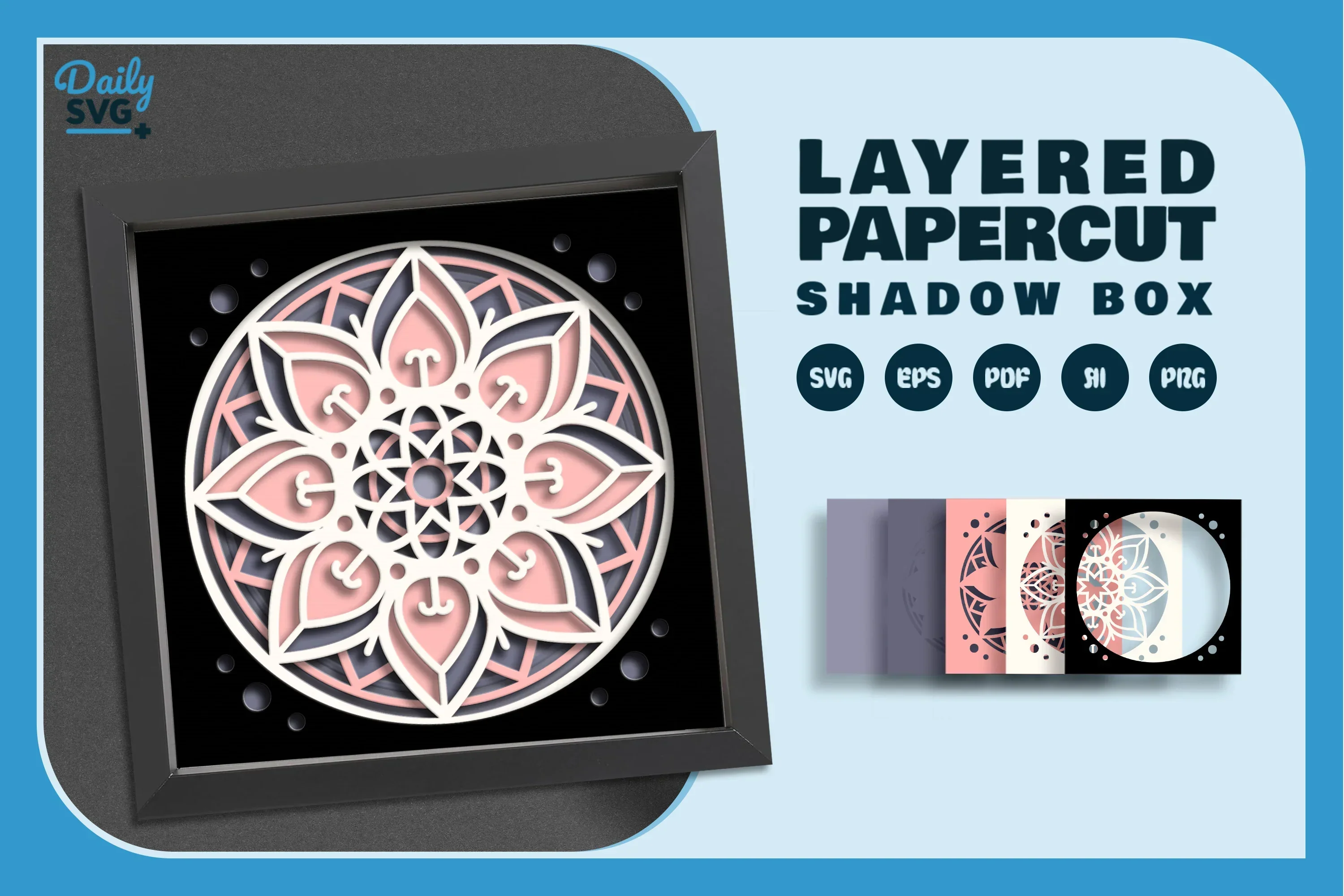 Mandala Papercut SVG Bundle for Crafting - Image 2