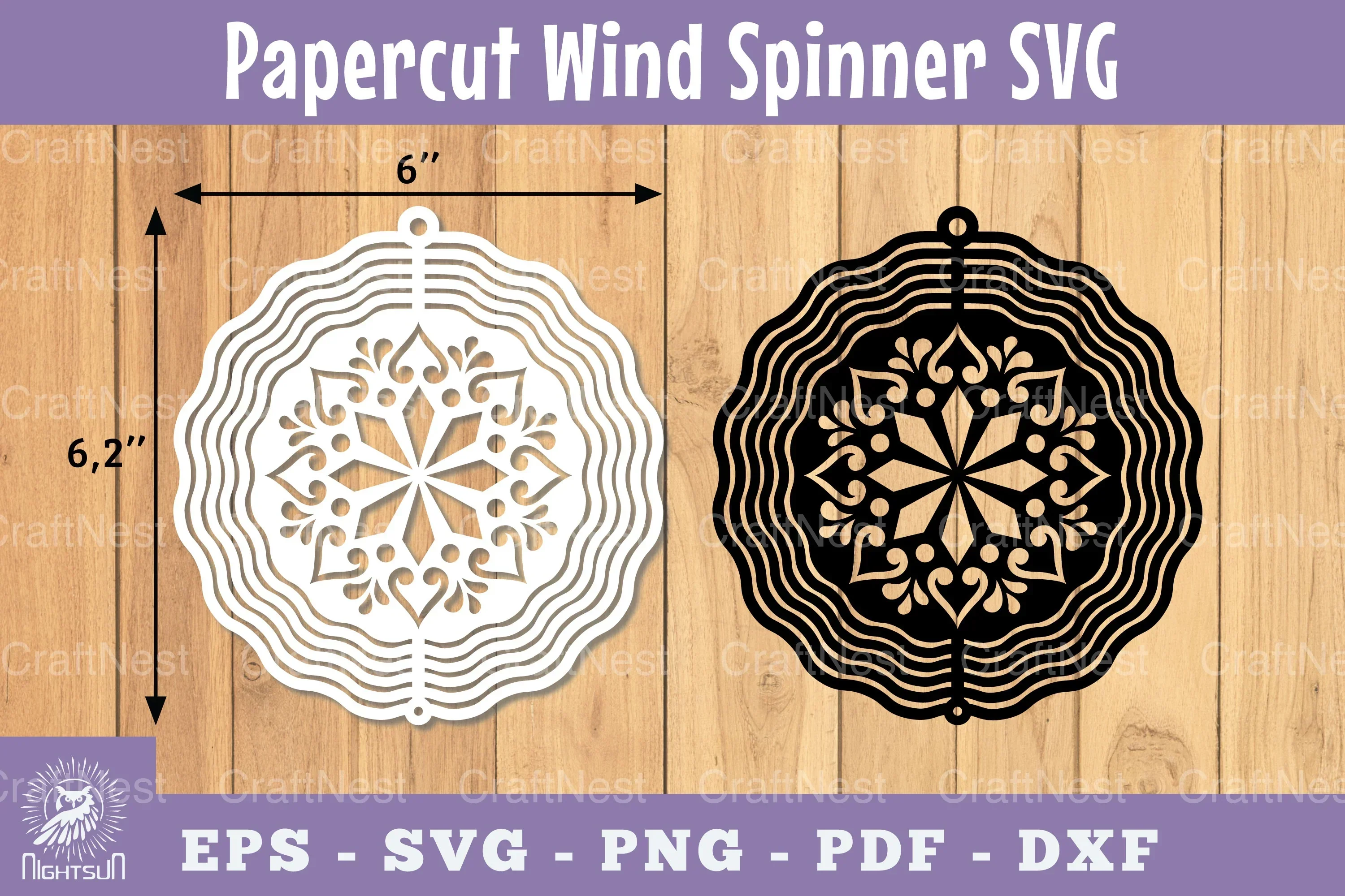 Mandala Papercut Wind Spinner Clipart Bundle
