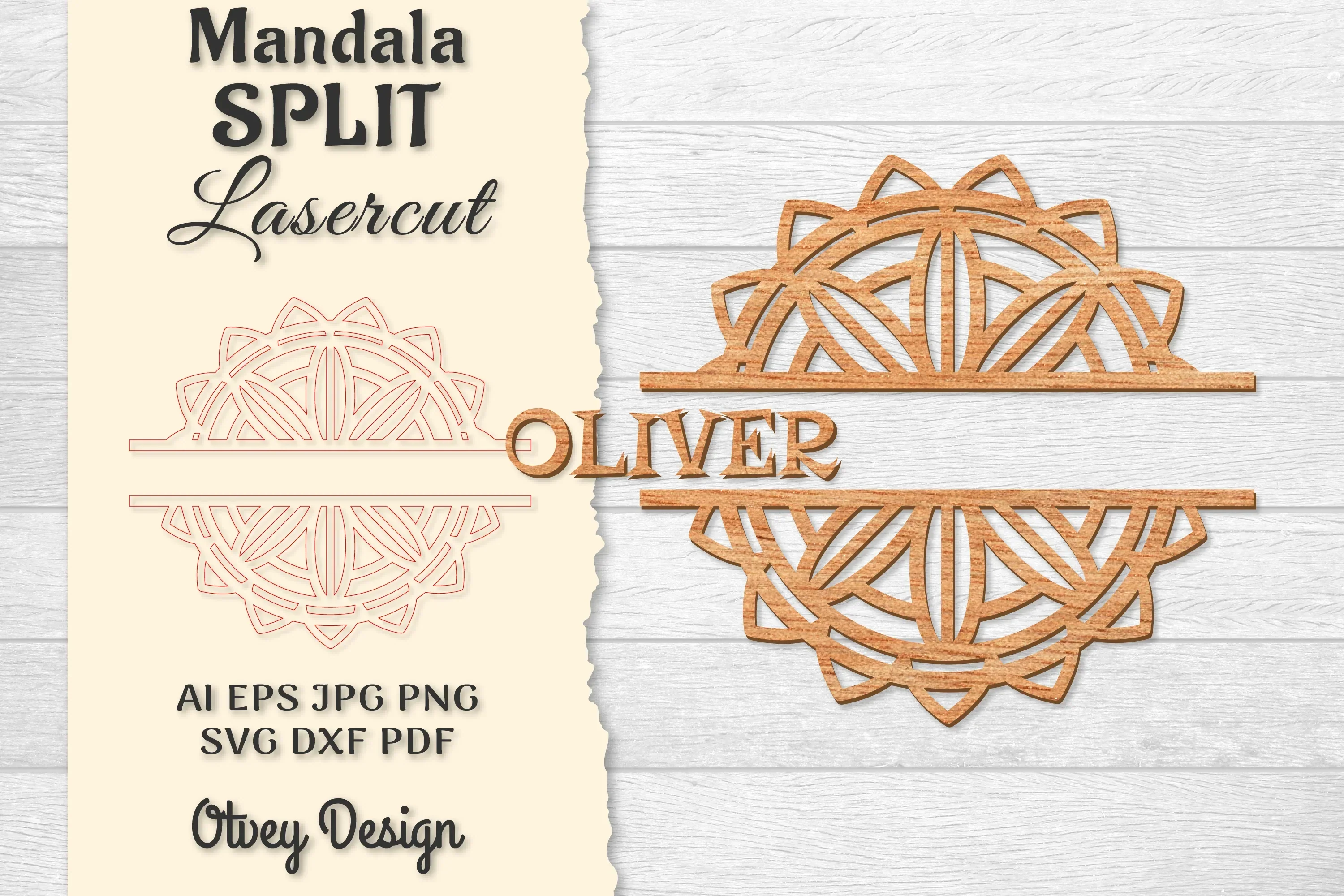 Mandala Split Lasercut SVG Bundle
