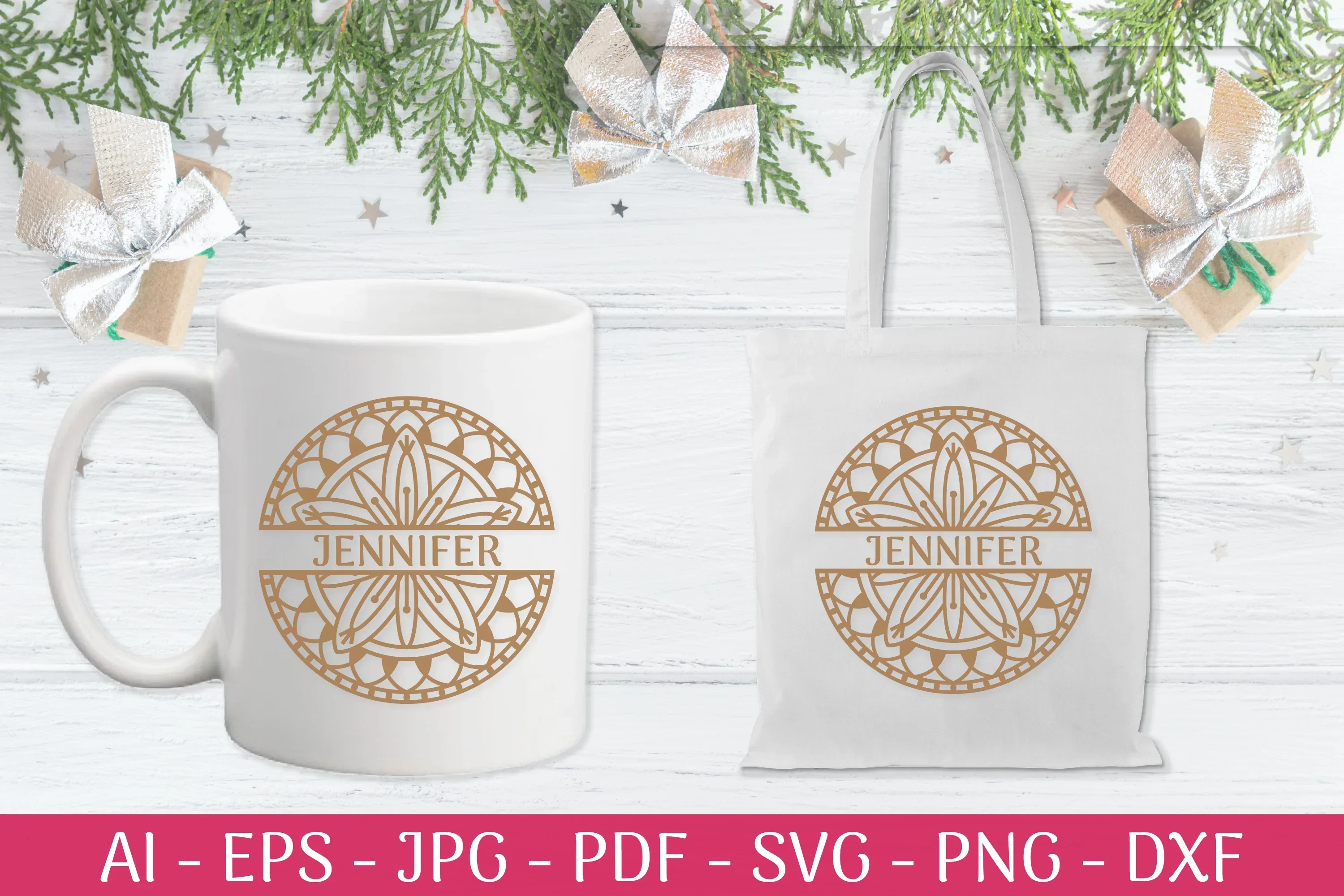 Mandala Split SVG Templates Bundle - Image 3