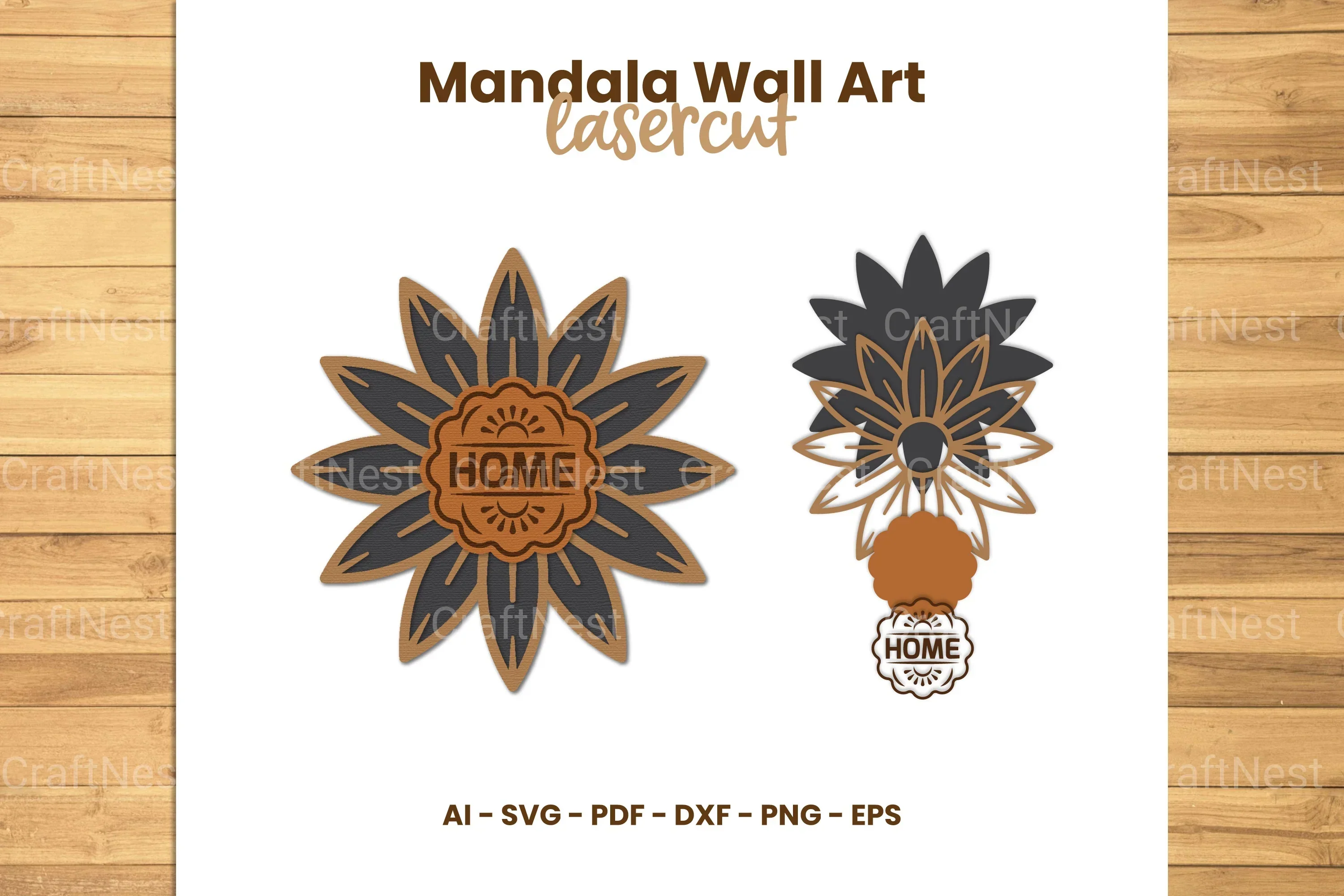 Mandala Wall Art Lasercut SVG Bundle