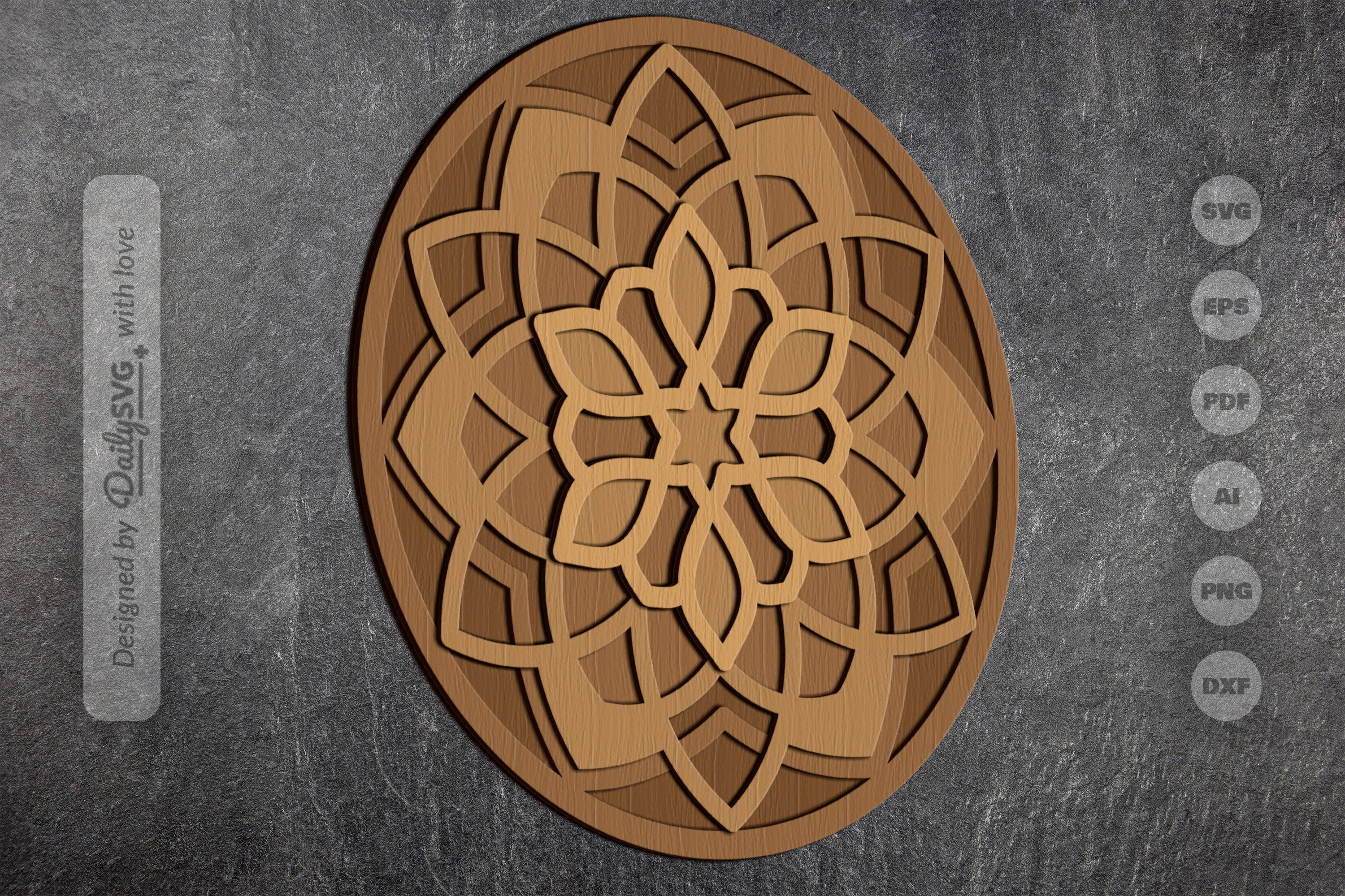 Mandala Wood Laser Cut SVG Bundle - Image 3