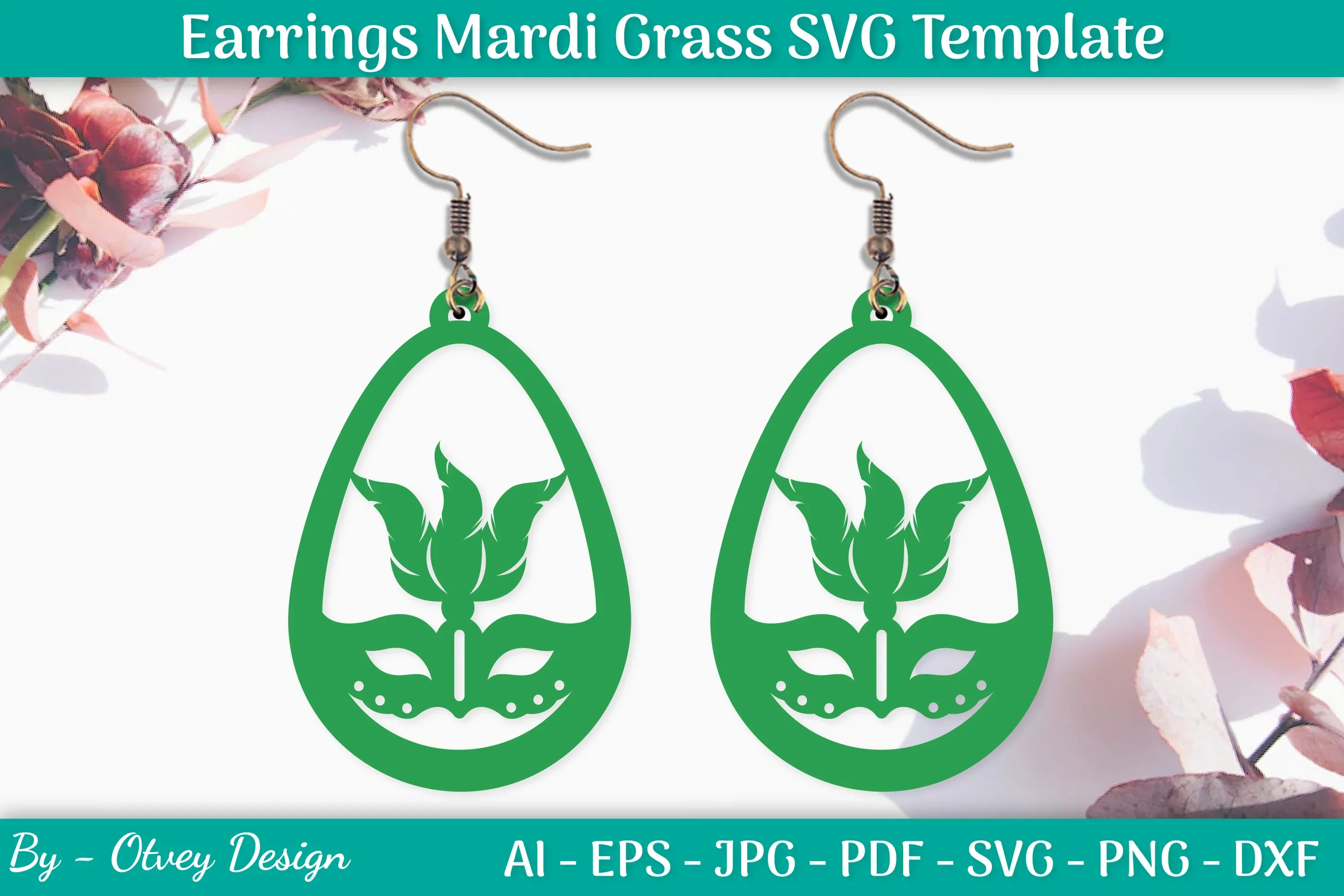 Mardi Gras Earrings SVG Bundle