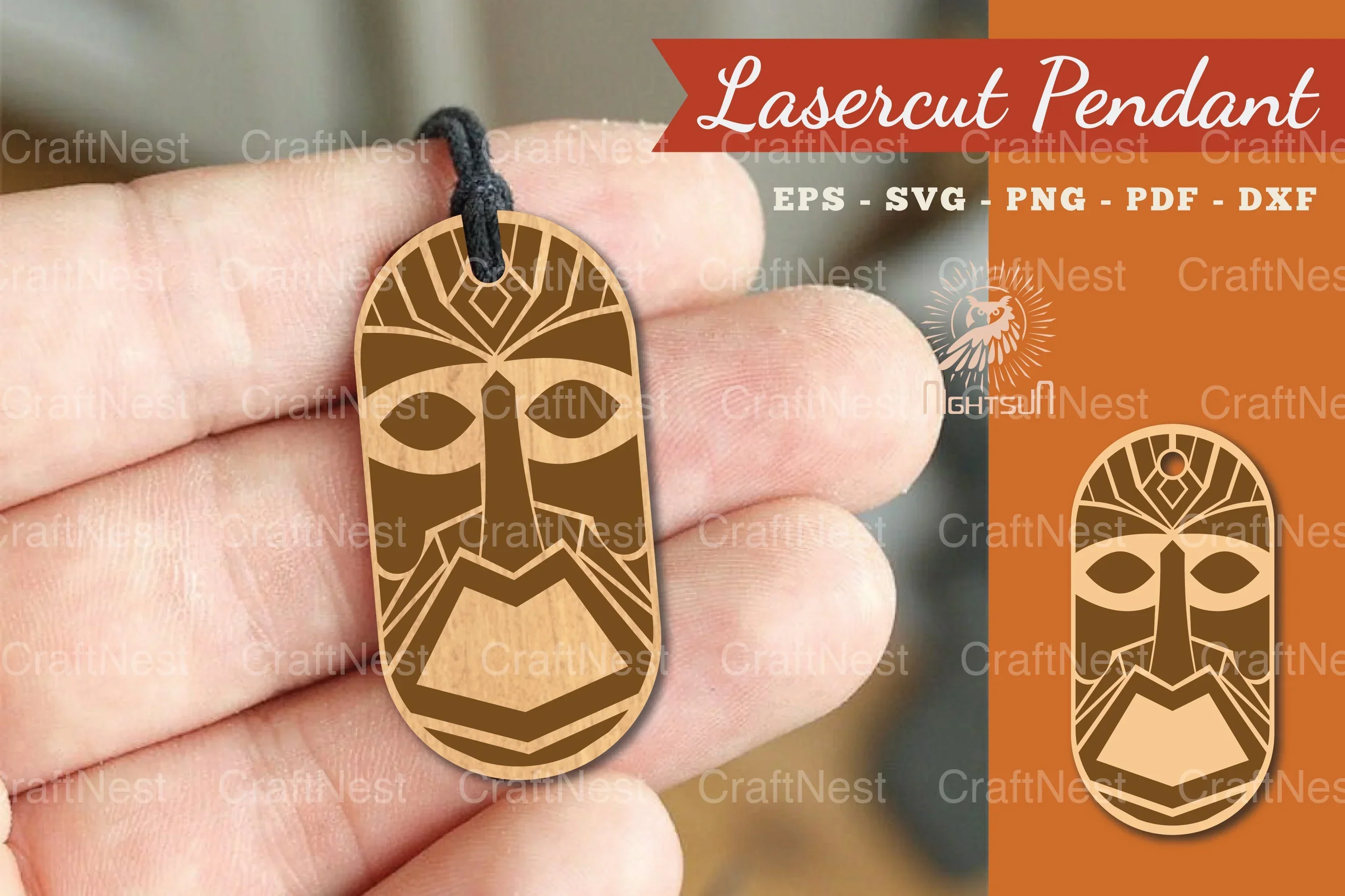 Mask Laser Cut Pendant Design Bundle