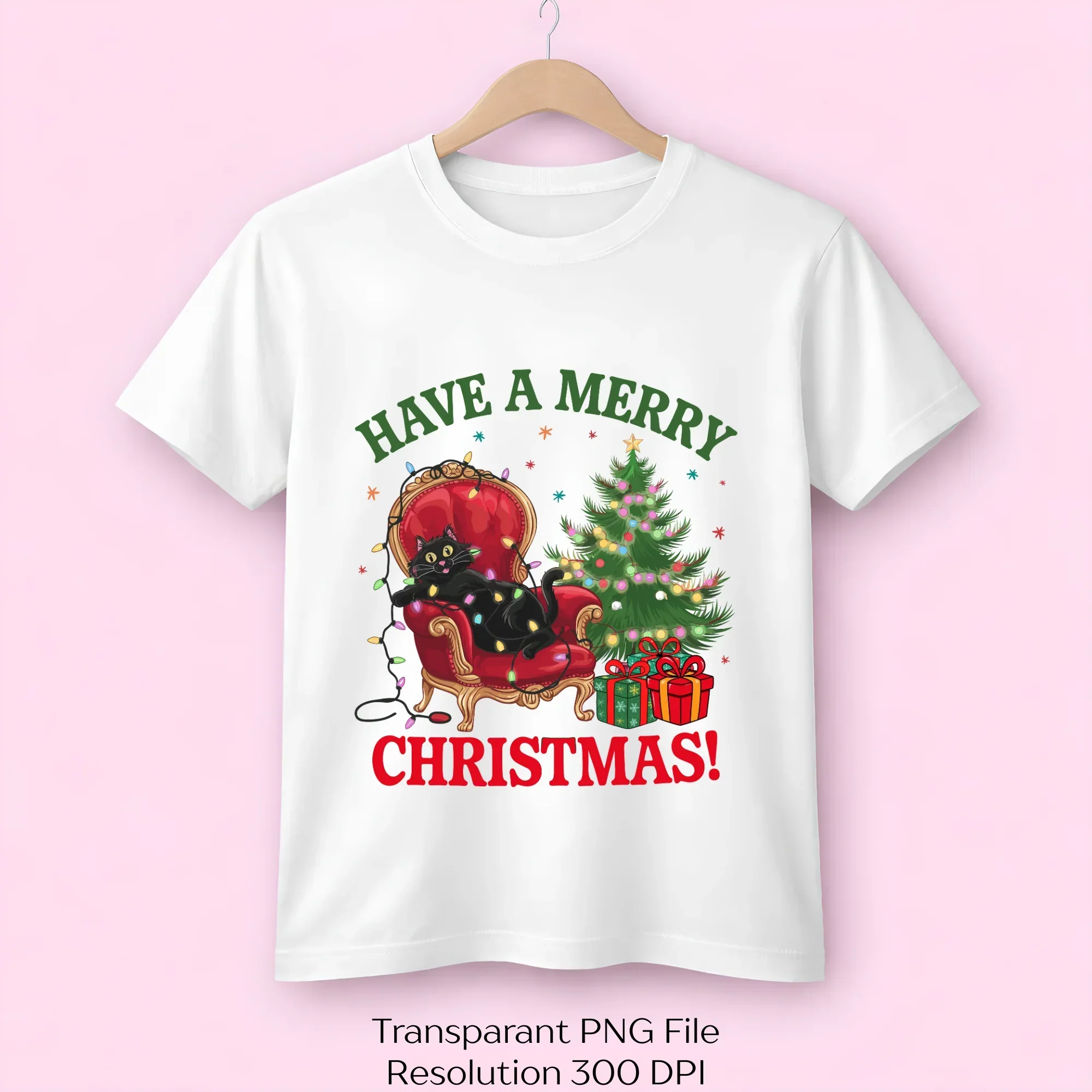 Merry Christmas Black Cat Tree SVG Bundle