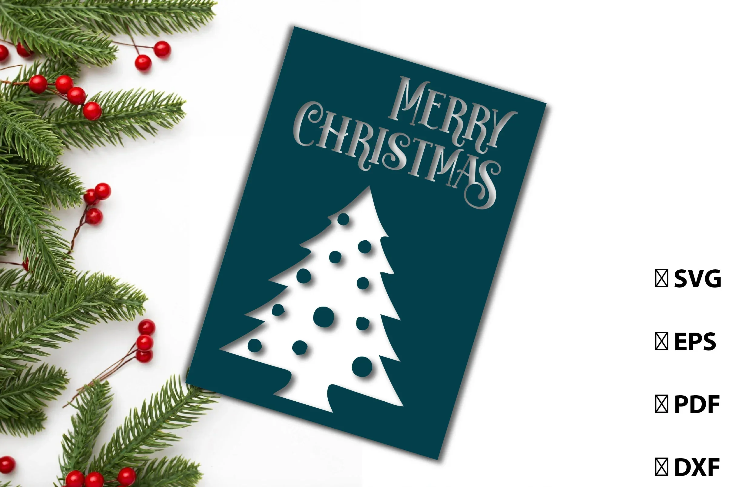 Merry Christmas Card SVG Bundle - Image 3
