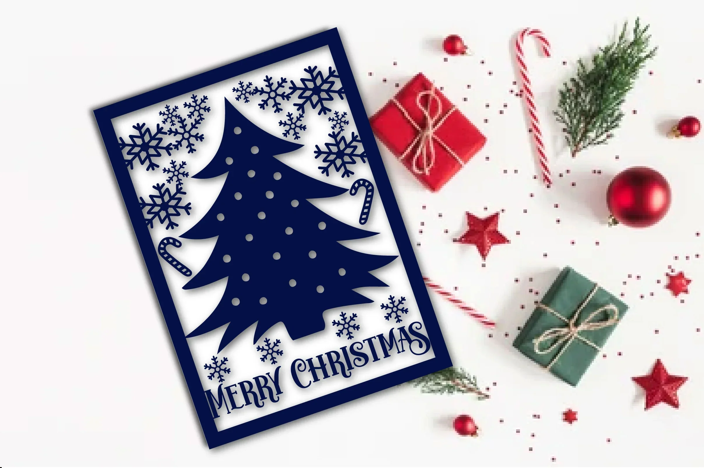 Merry Christmas Card SVG Bundle - Image 6