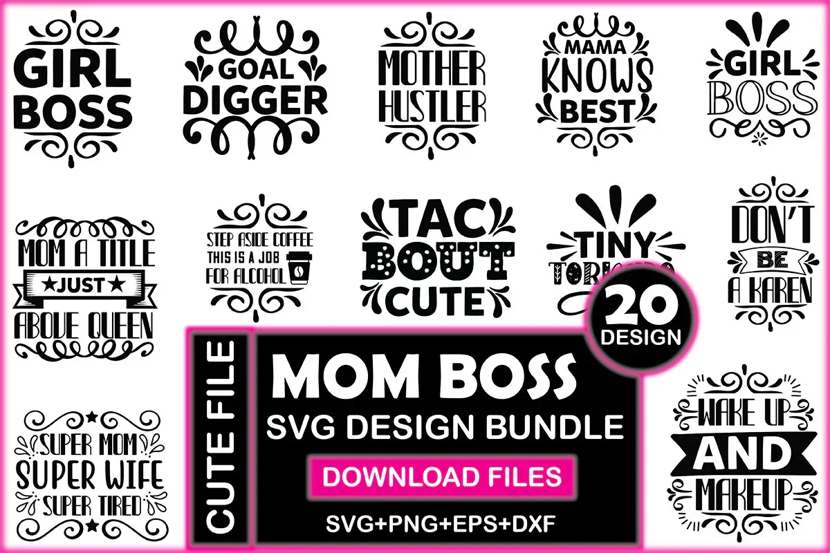 Mom Boos SVG Bundle - Image 2