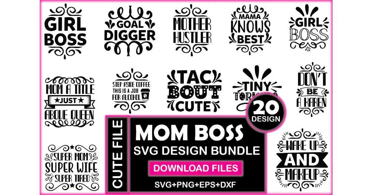 Mom Boos SVG Bundle - Image 3