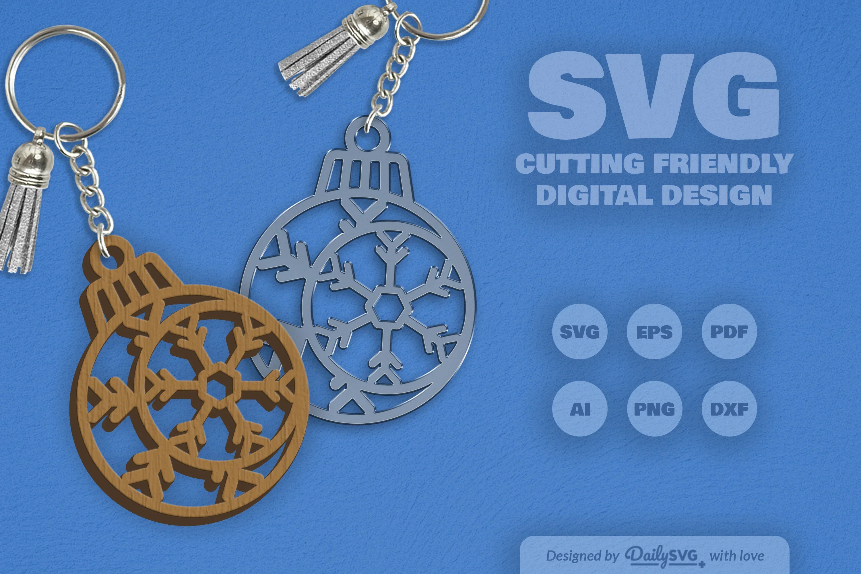 Moon Snowflake Bauble SVG Bundle - Image 2