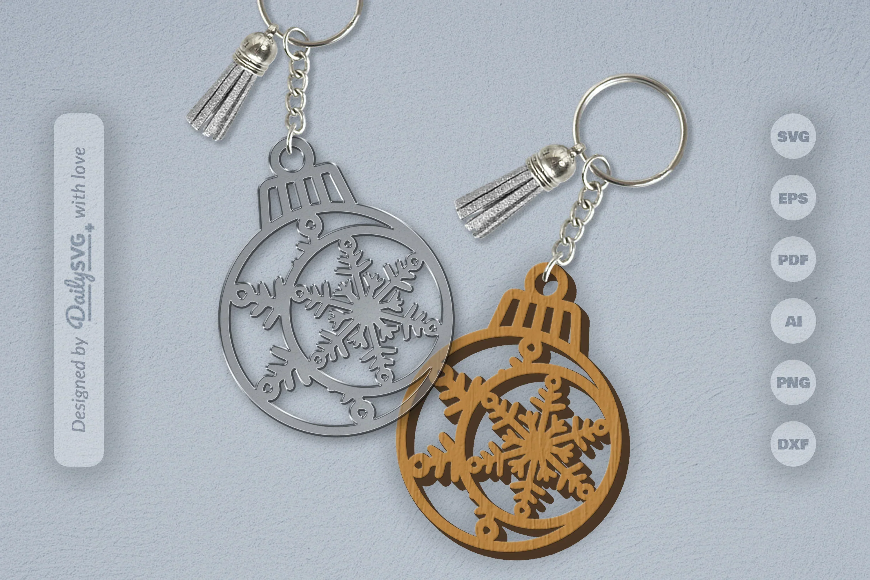 Moon Snowflake Bauble SVG Bundle