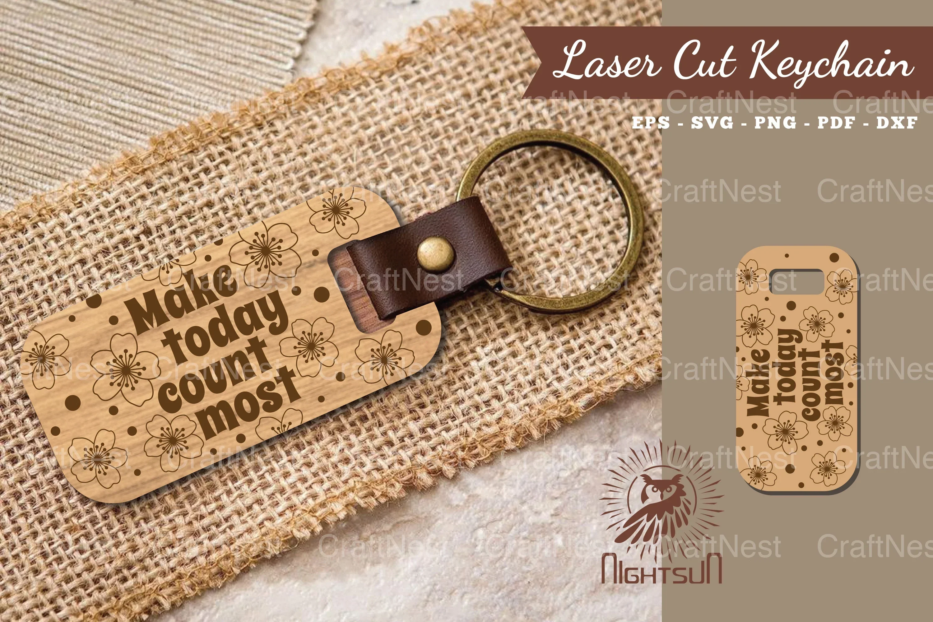 Motivational Quotes Laser Cut Keychain Bundle