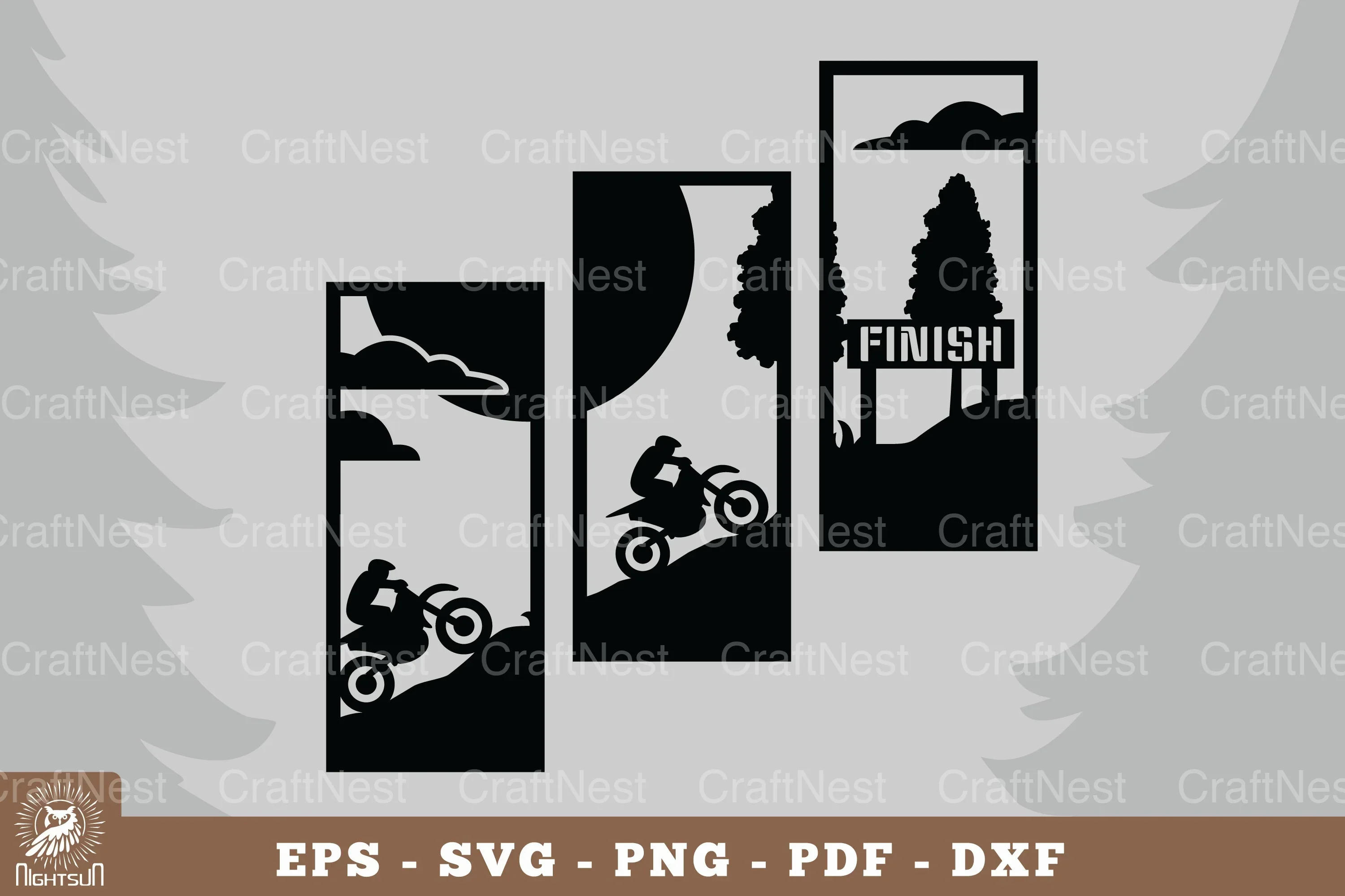 Motocross Racing Home Decor Clipart Bundle