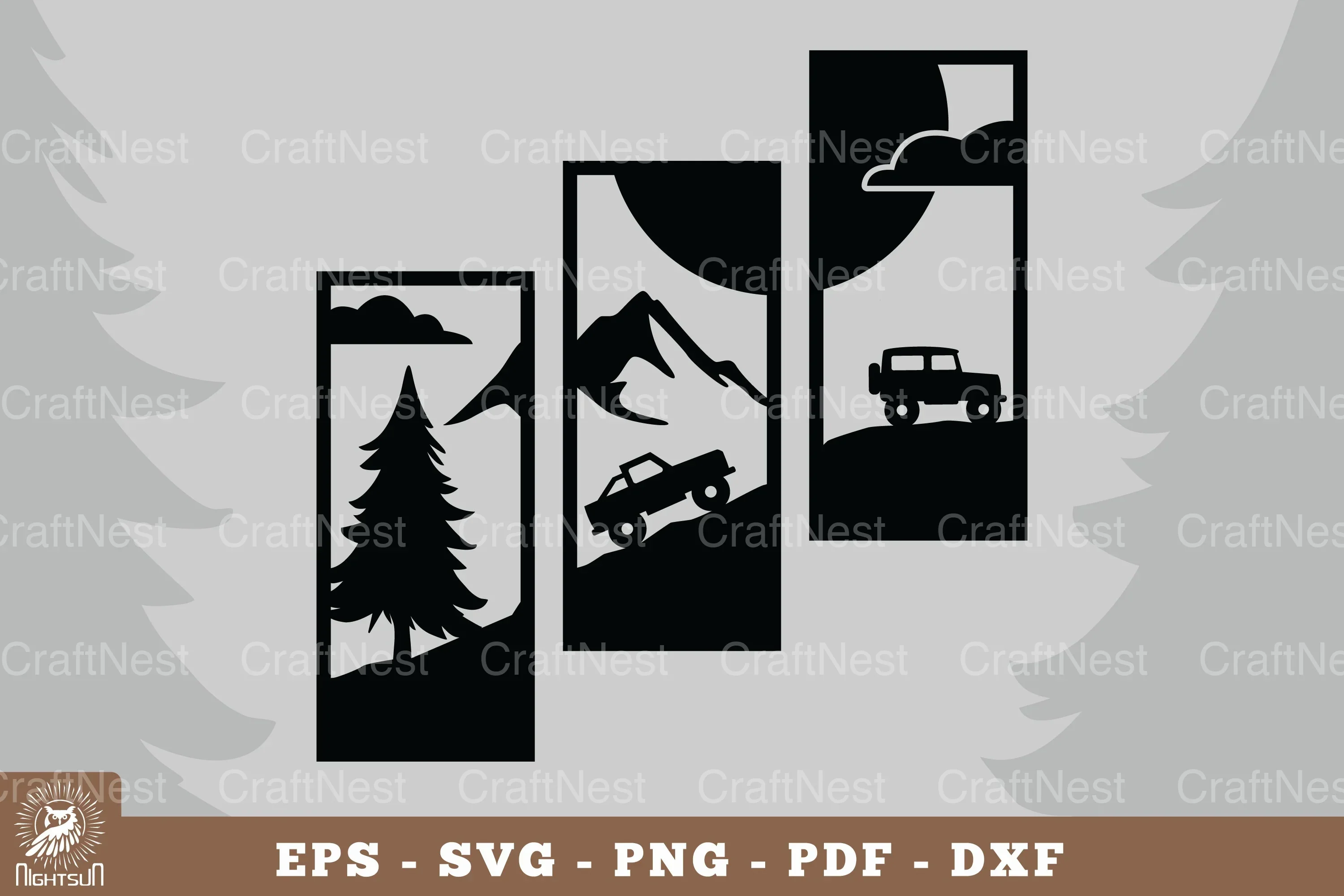 Mountain Driving Home Decor SVG Bundle