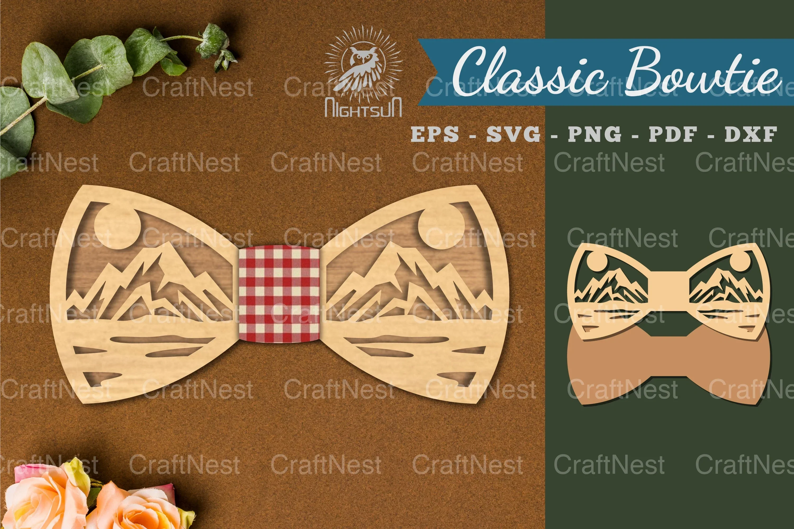 Mountain Laser Cut Bowtie SVG Bundle