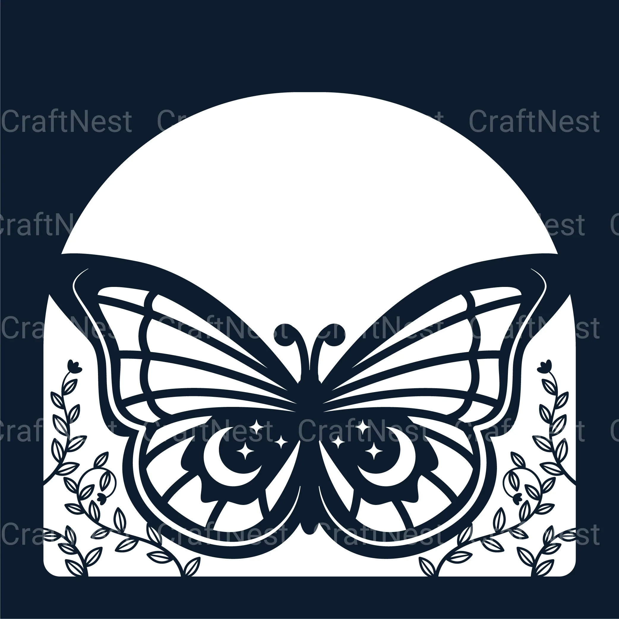 Mystical Butterfly 3D Layered Papercut Clipart Bundle - Image 9