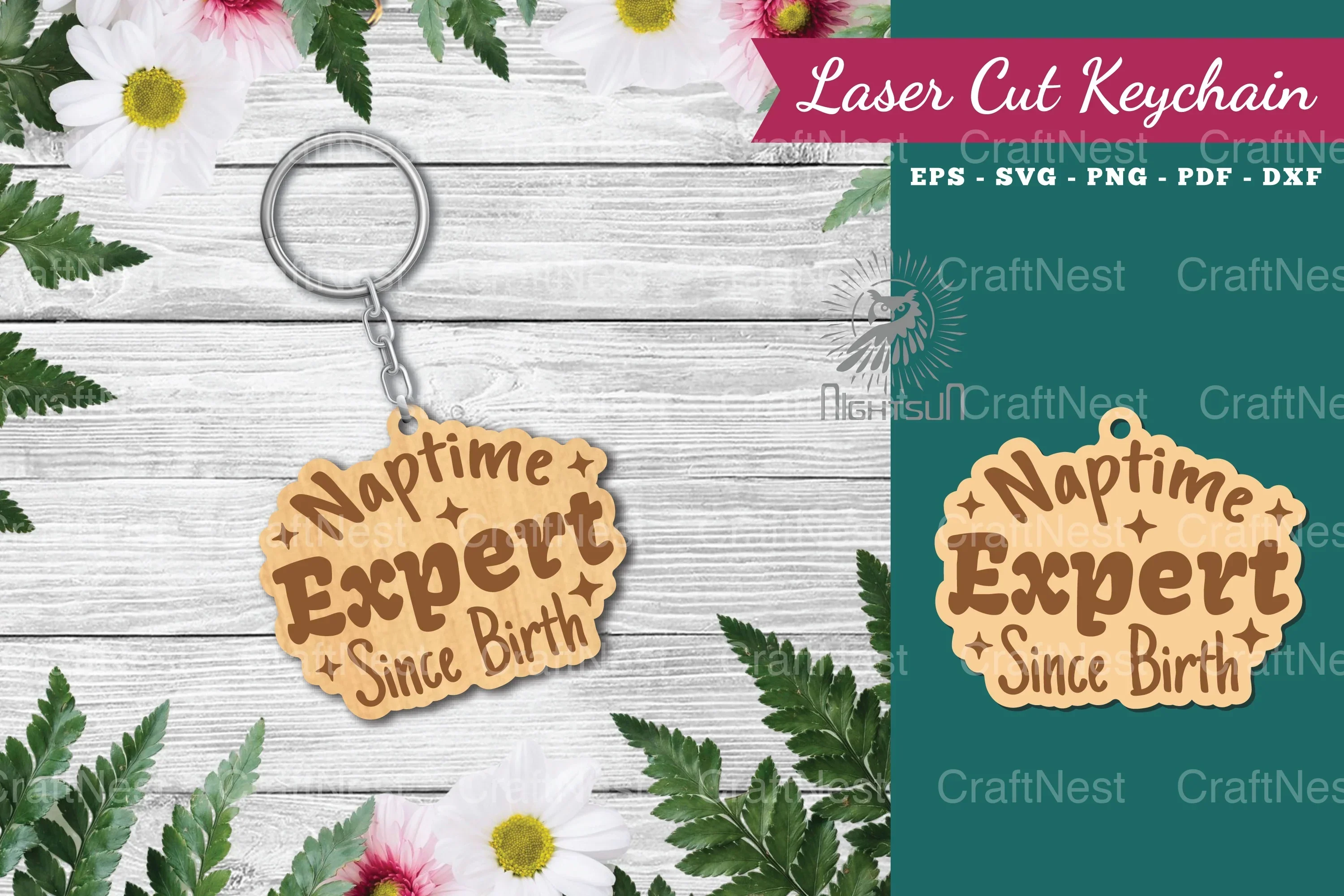 Naptime Expert Since Birth Laser Cut Keychain