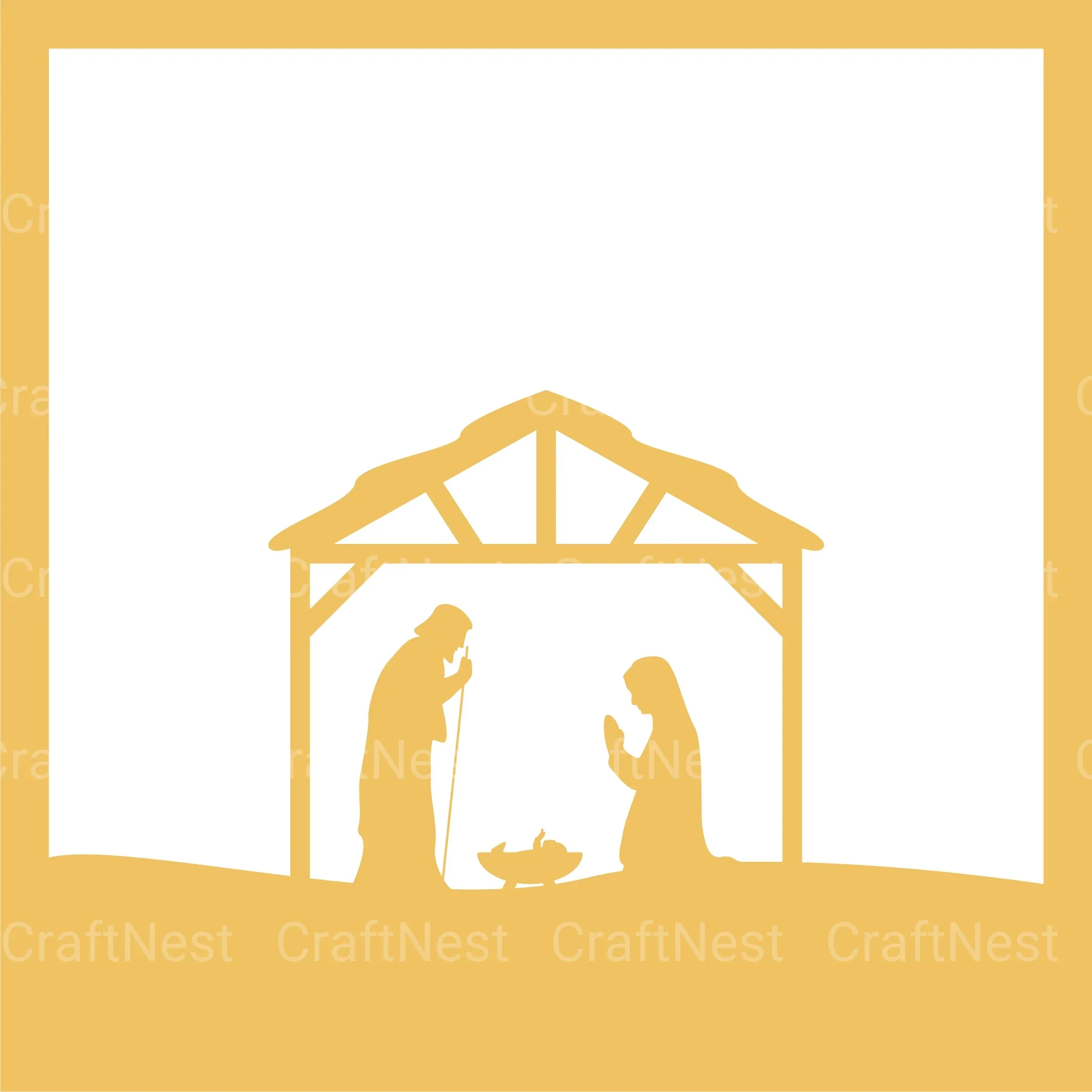 Nativity Scene 3D Layered Papercut SVG Bundle - Image 6