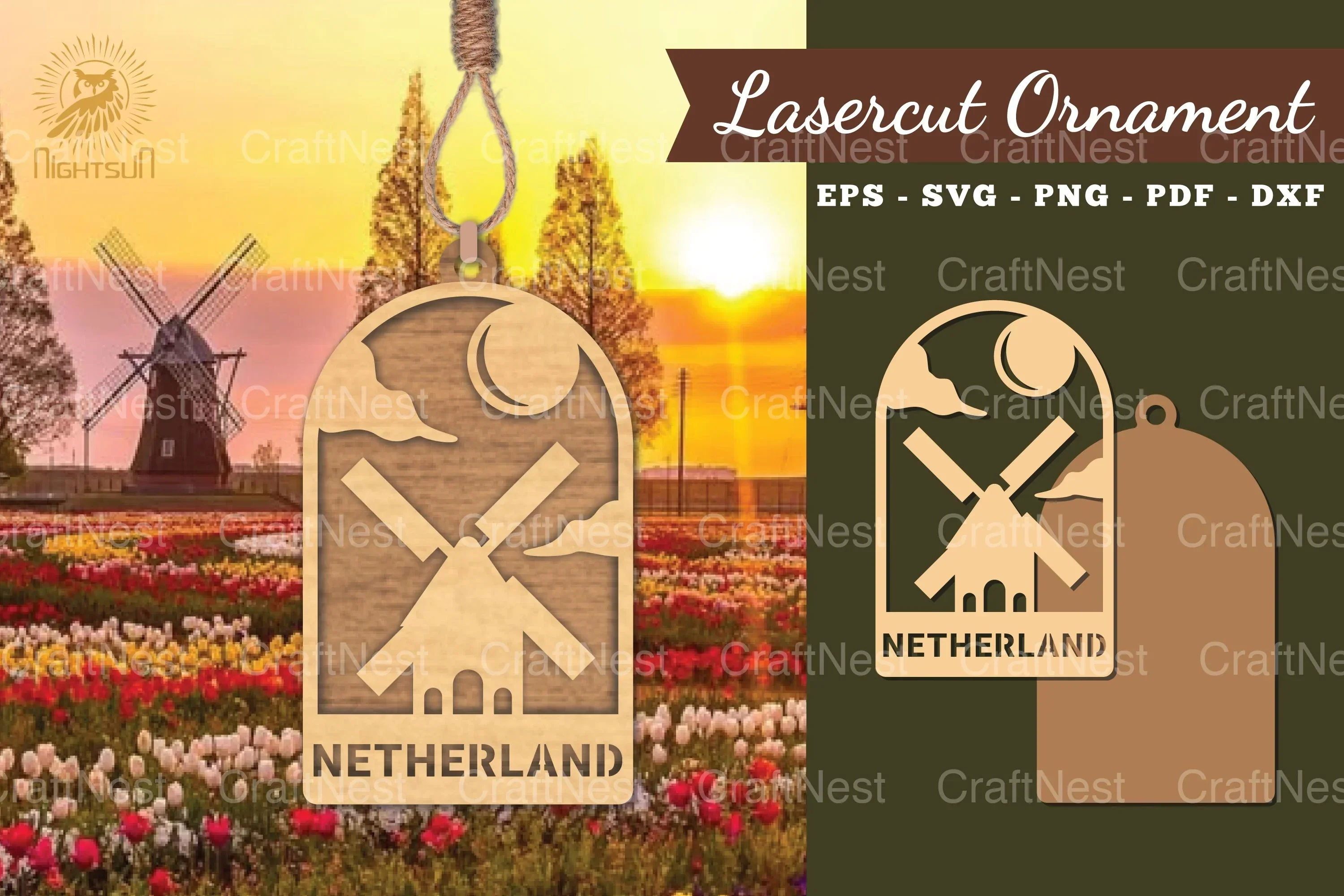 Netherland Laser Cut Ornament Clipart Bundle