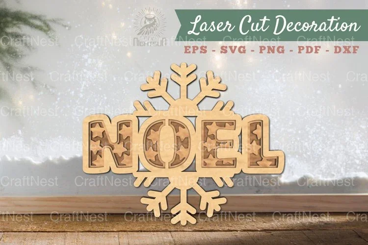 Noel 3D Lasercut Decoration SVG Bundle