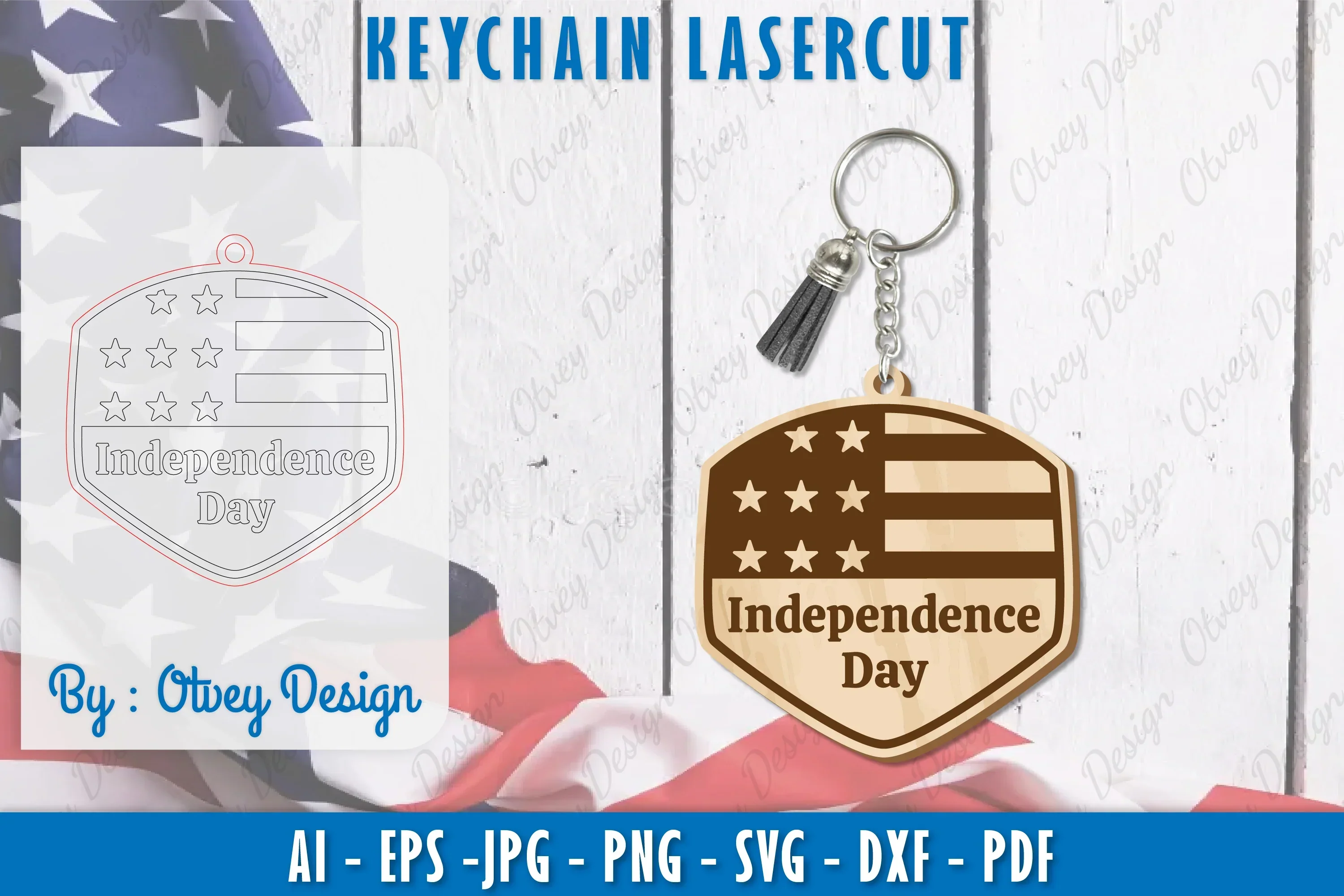 Patriotic Keychain SVG Bundle