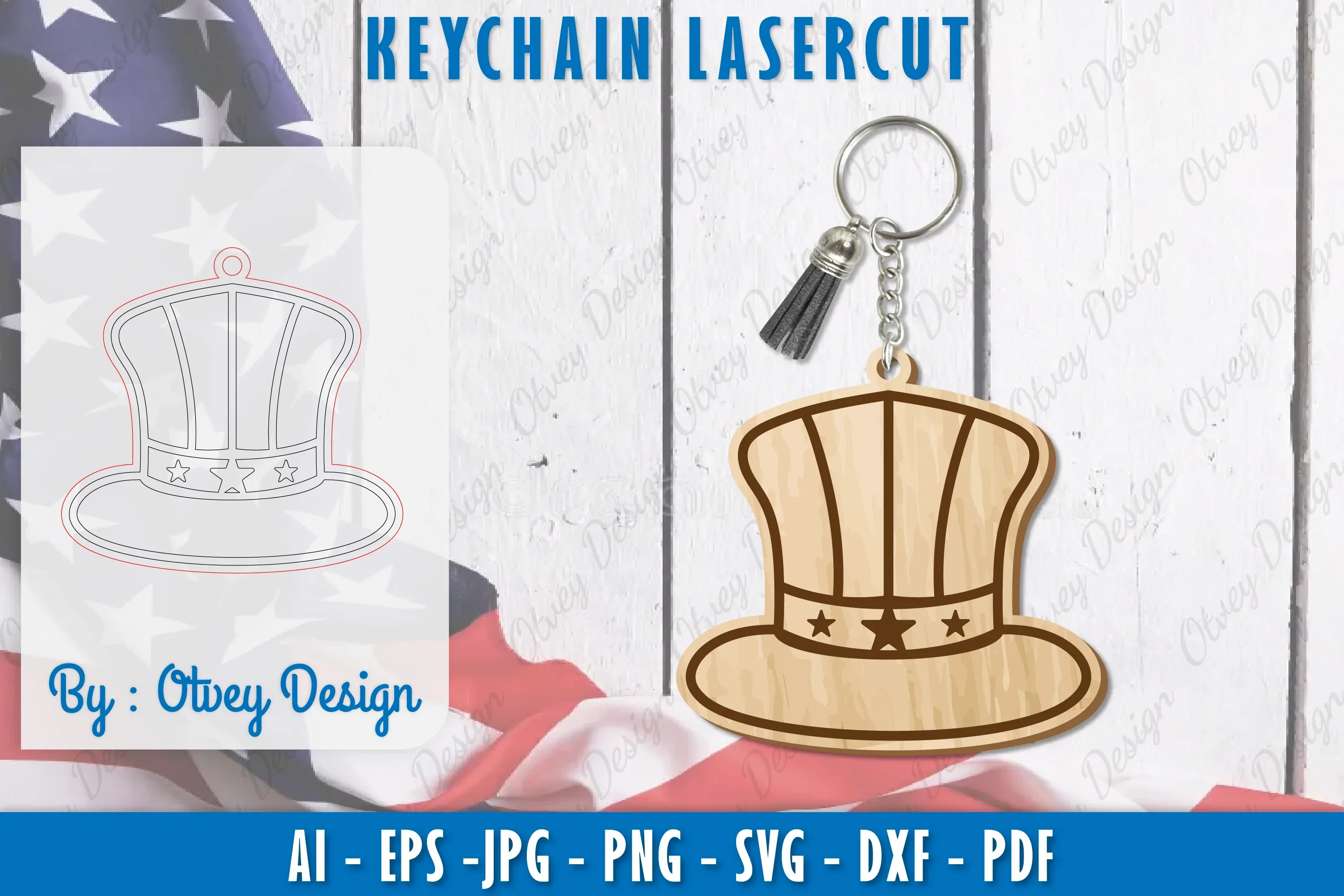 Patriotic Keychain SVG Bundle