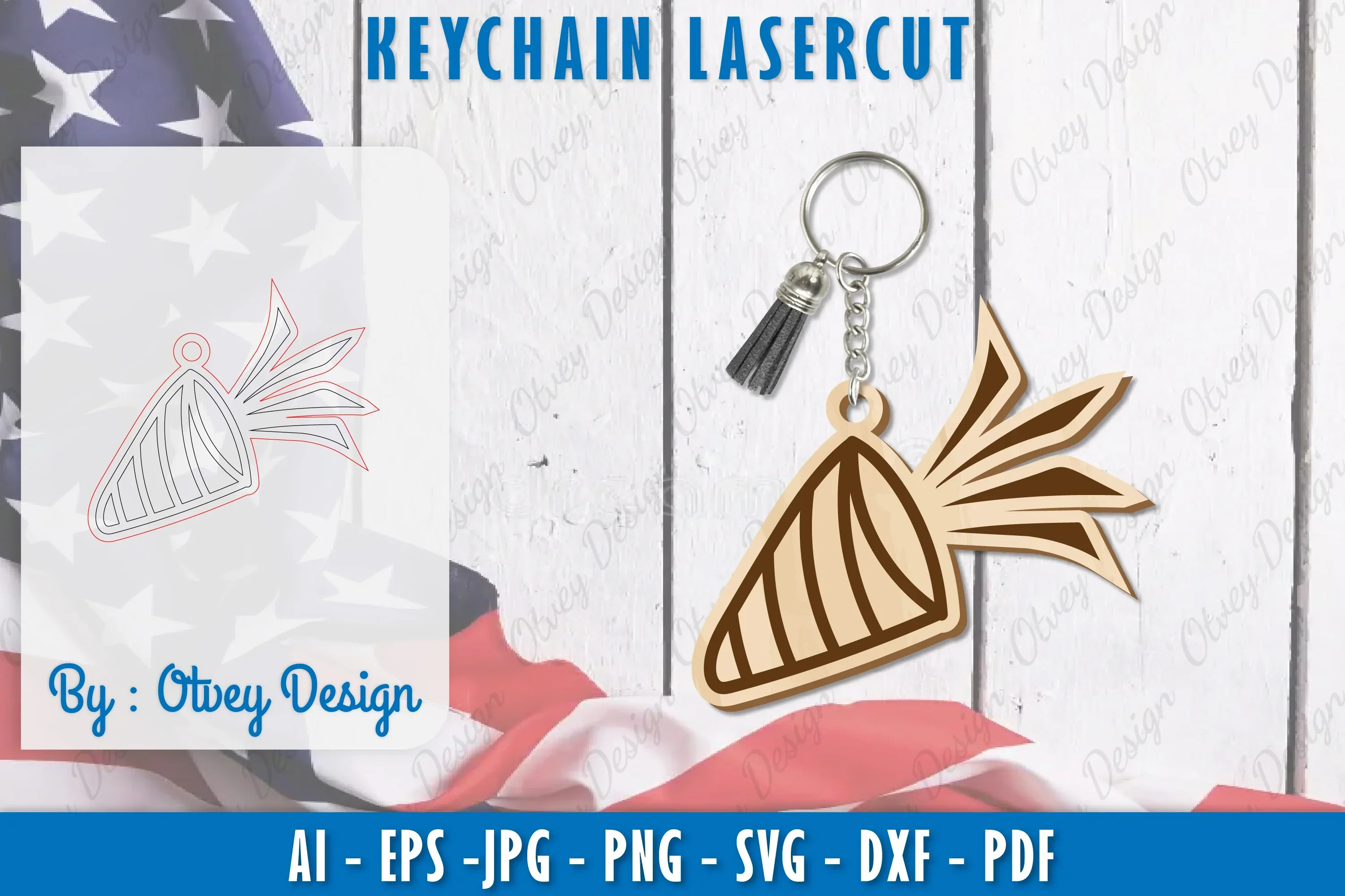 Patriotic Keychain SVG Bundle