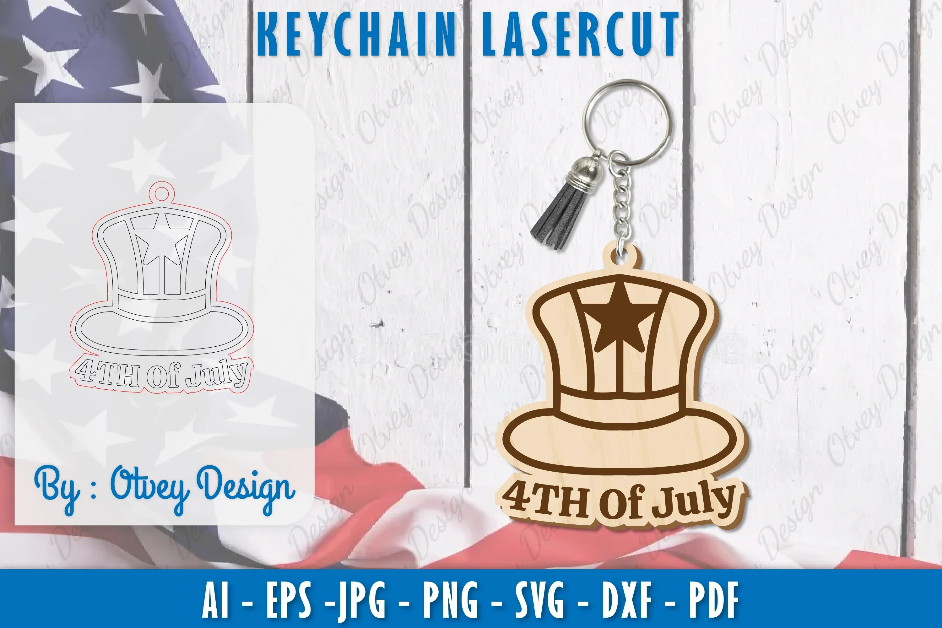 Patriotic Keychain SVG Bundle
