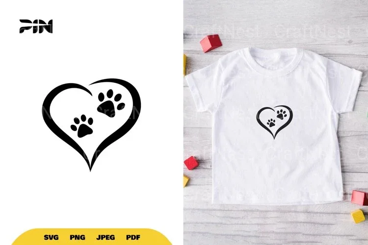 Paw Heart SVG Bundle