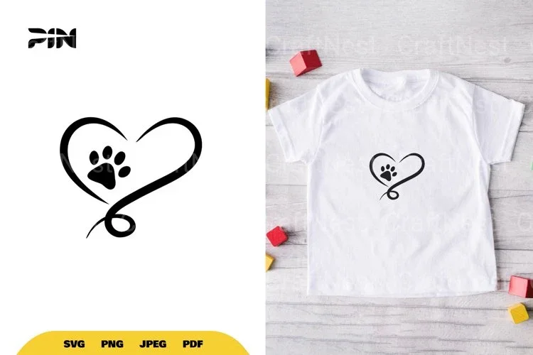 Paw Heart SVG Bundle