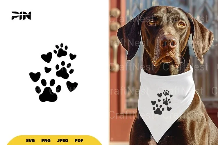 Paw Heart SVG Bundle
