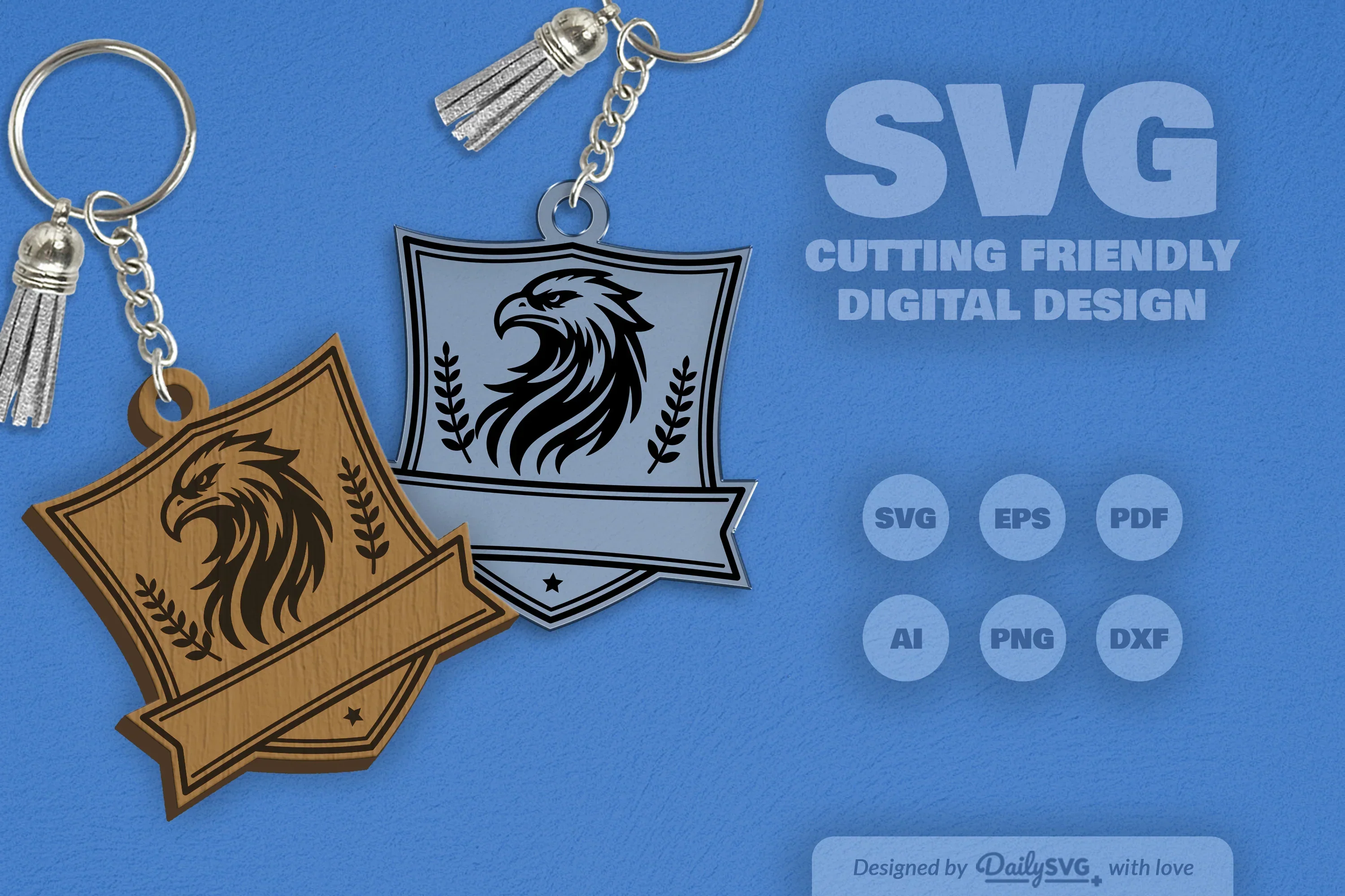 Personalized Wild Animal Keychain Laser Cut Clipart - Image 2