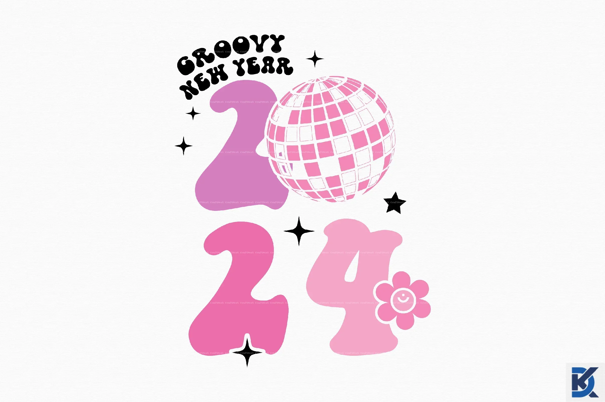 Pink New Year SVG Bundle - Image 10