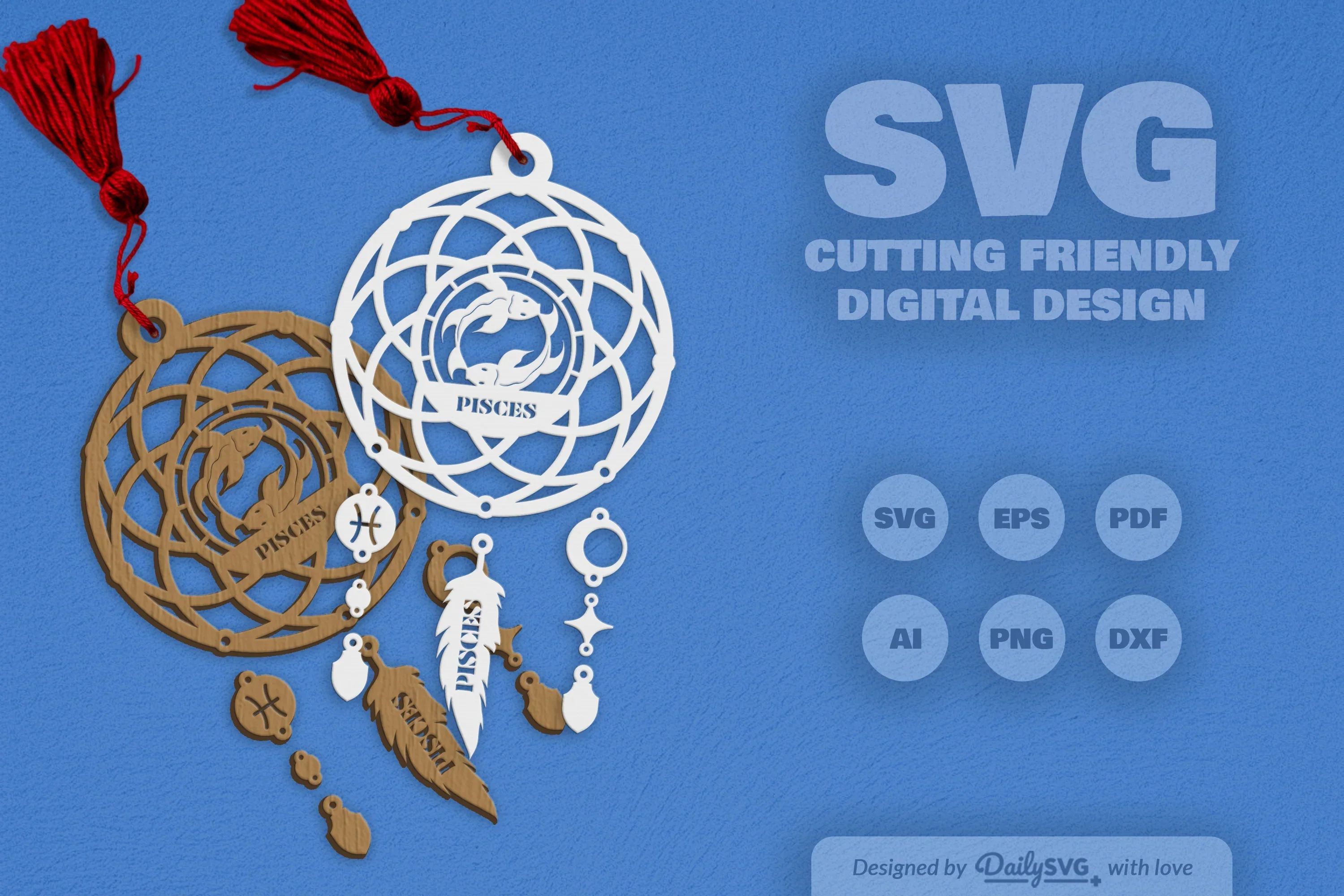 Pisces Dream Catcher Set SVG Bundle - Image 2
