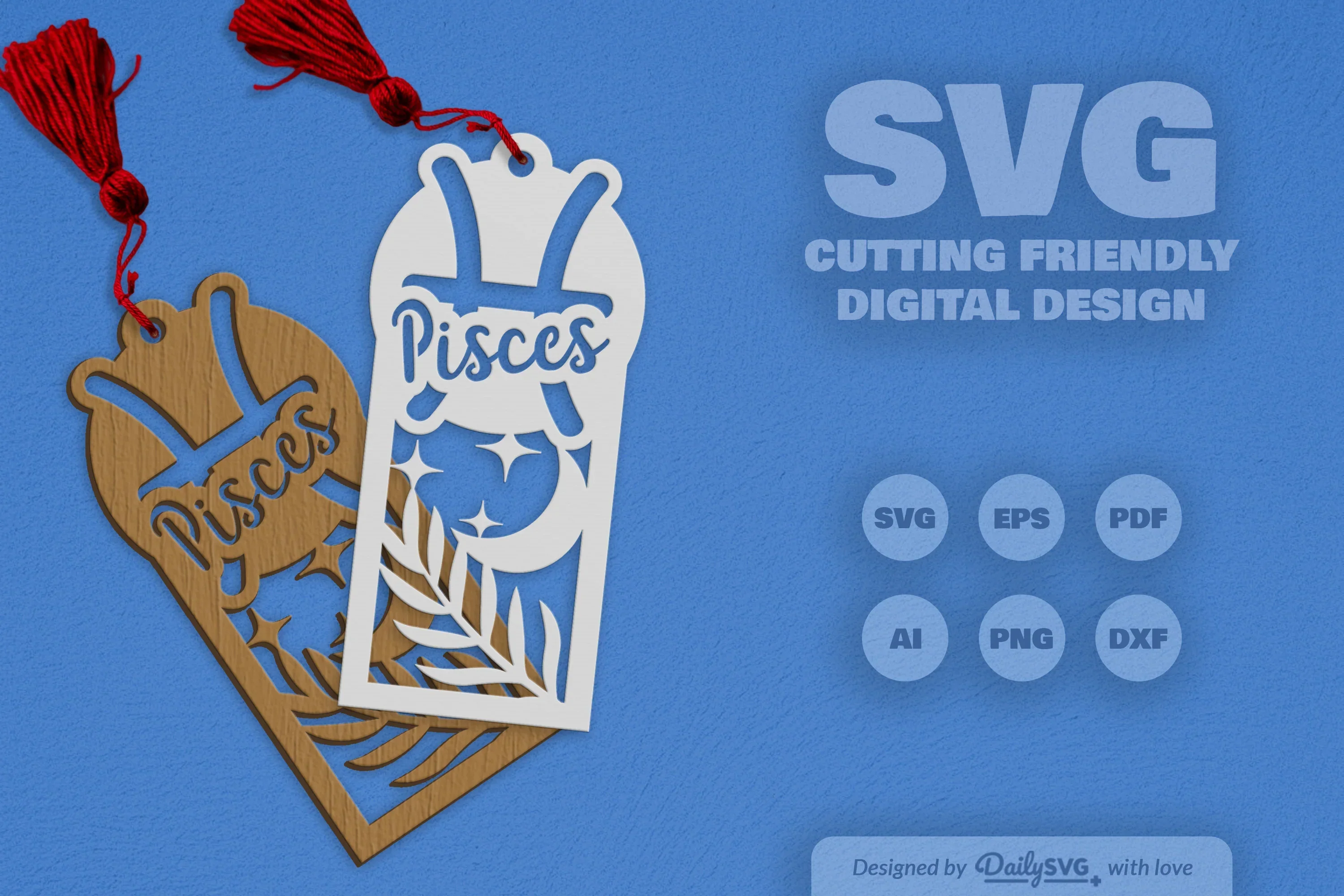 Pisces Zodiac Laser Cut SVG Bundle - Image 2