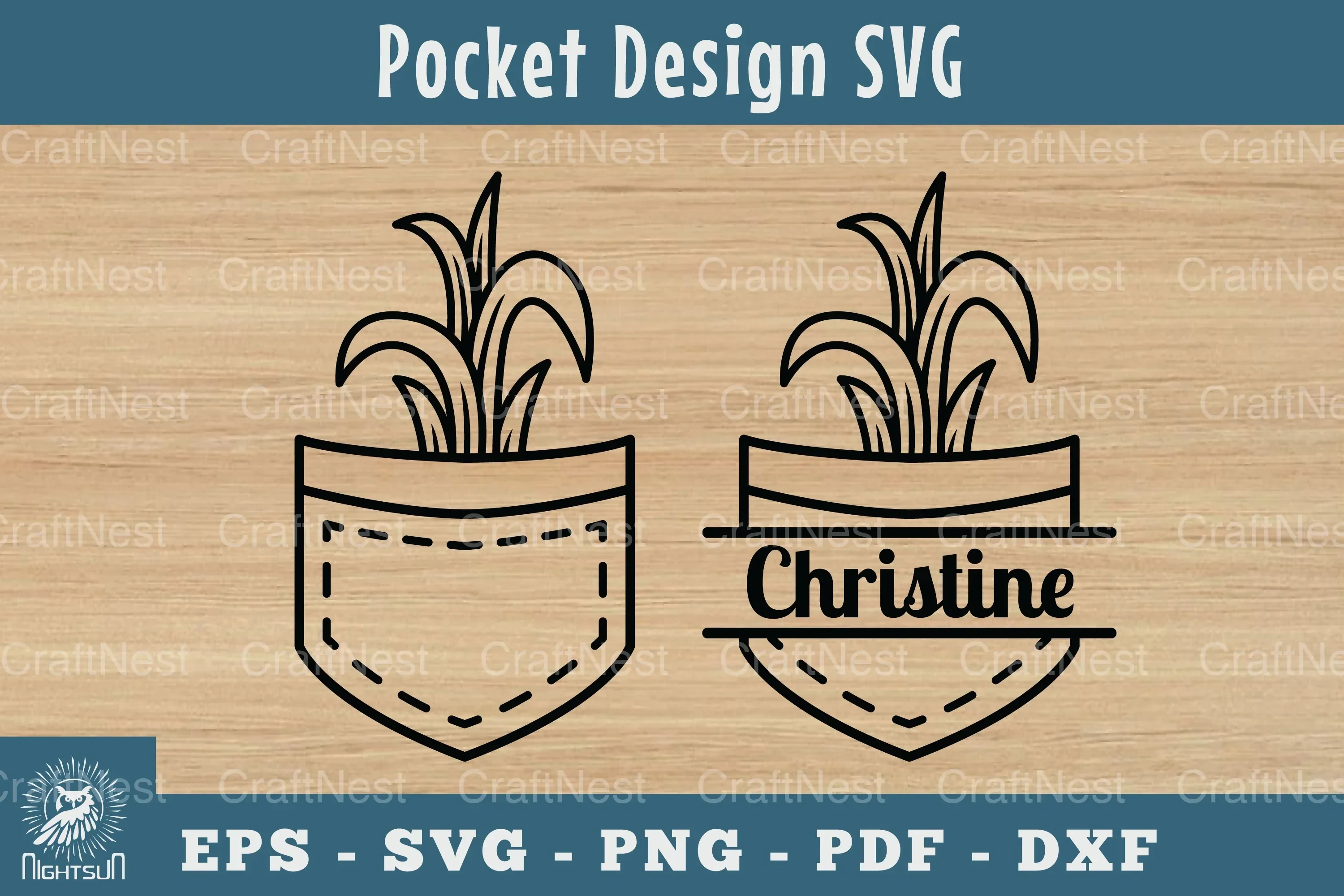 Plant in Pocket Silhouette Clipart Bundle