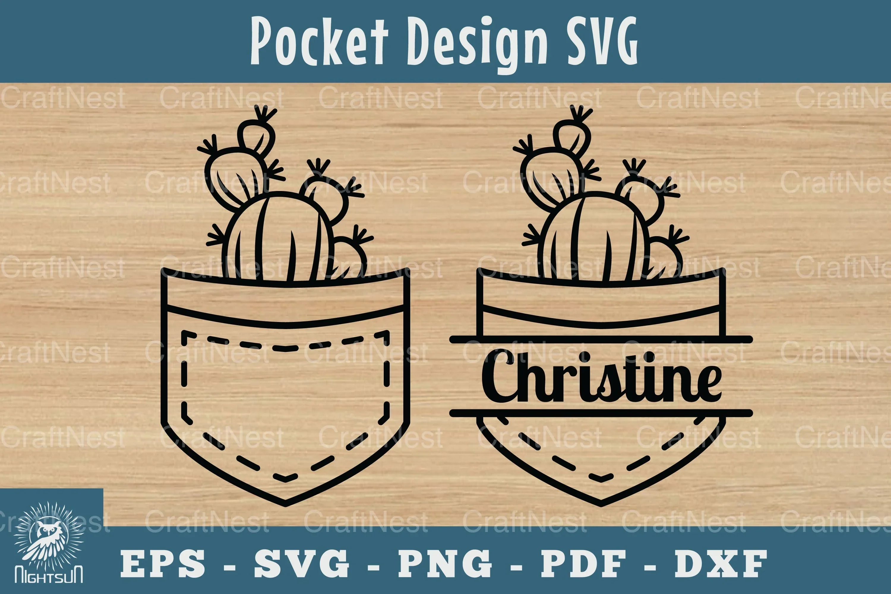 Plant in Pocket SVG Silhouette Clipart Bundle
