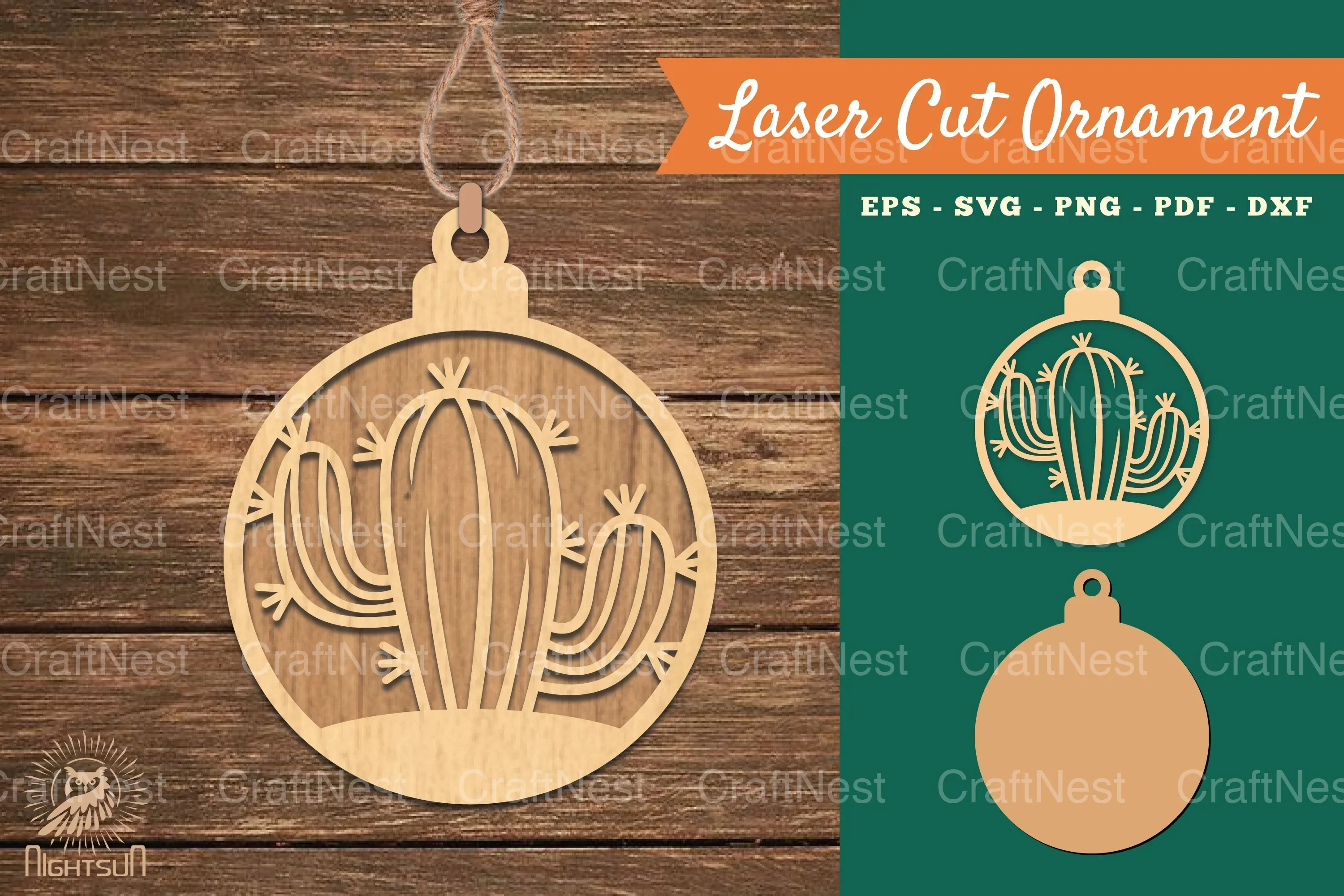 Plant Laser Cut Ornament Clipart Bundle