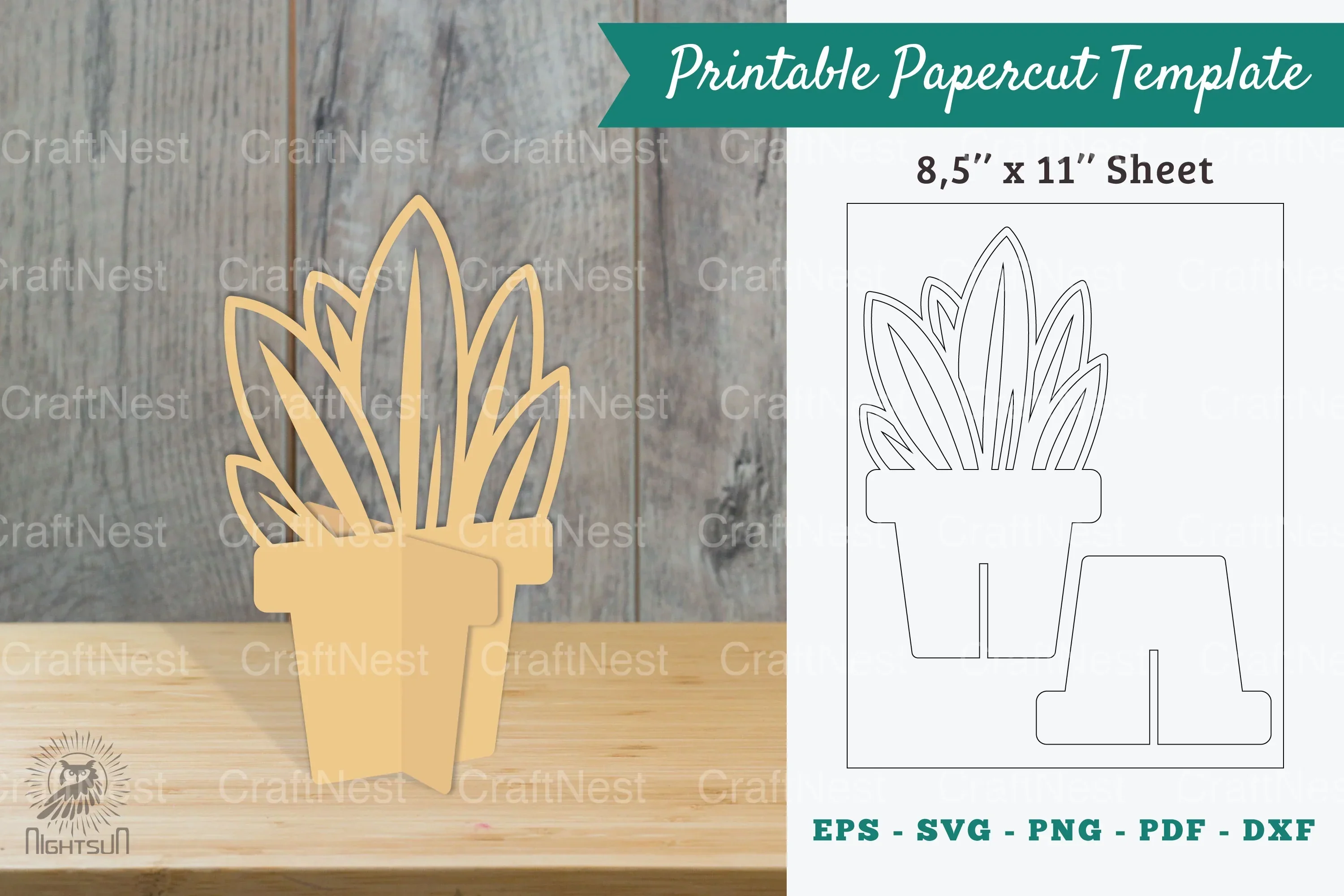 Plant Printable Cut Template Bundle