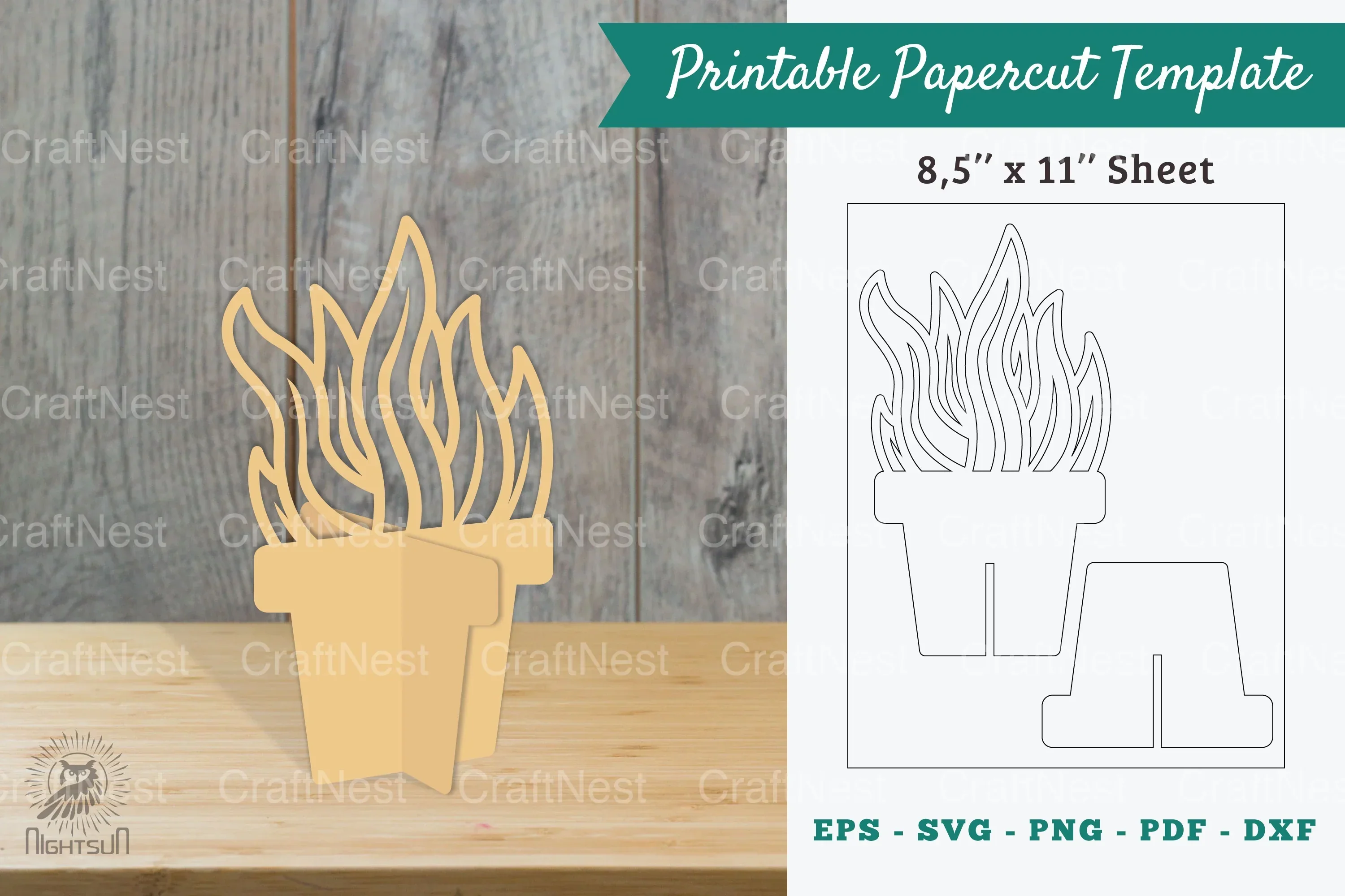 Plant Printable Cut Template Bundle
