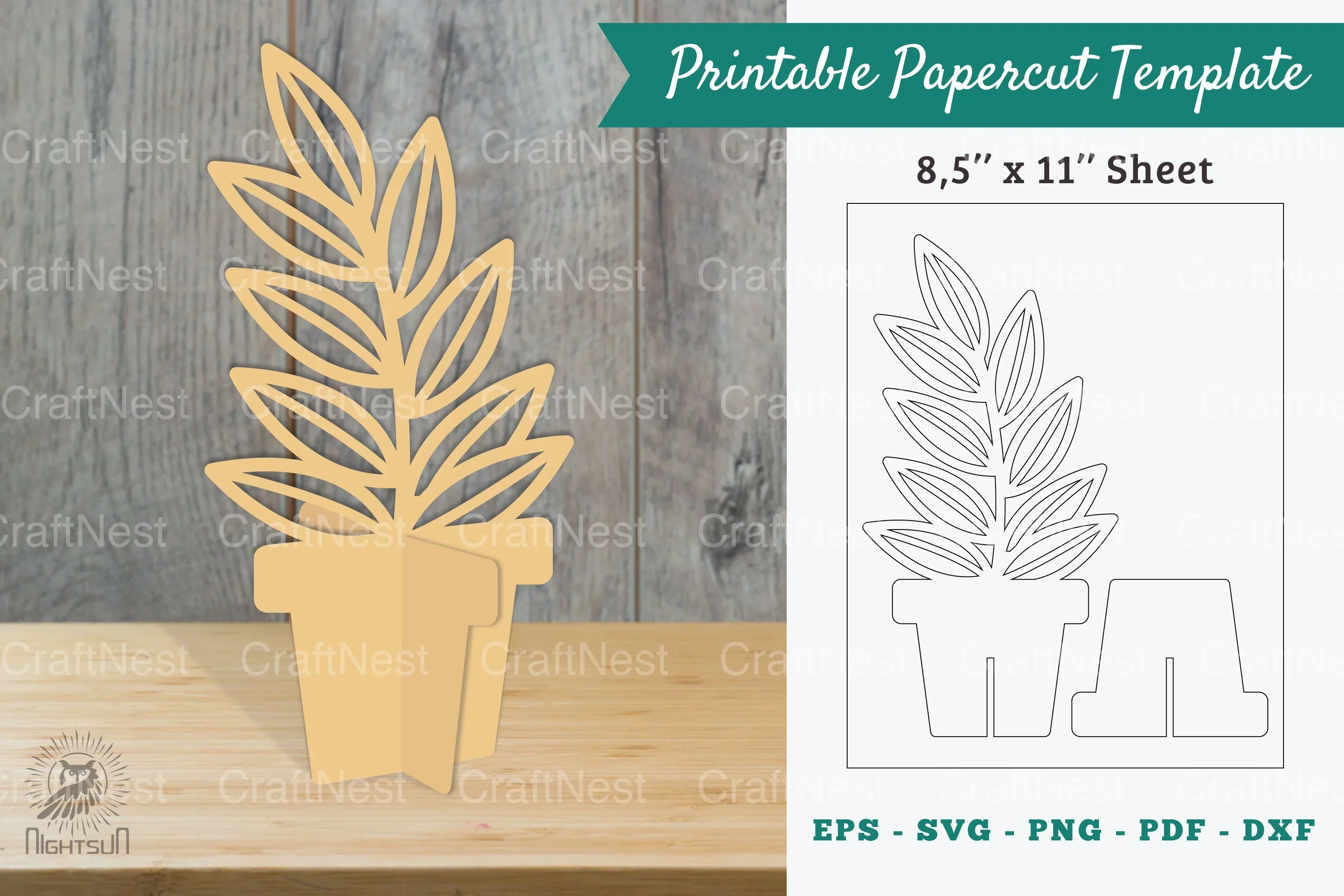 Plant Printable Cut Template Bundle