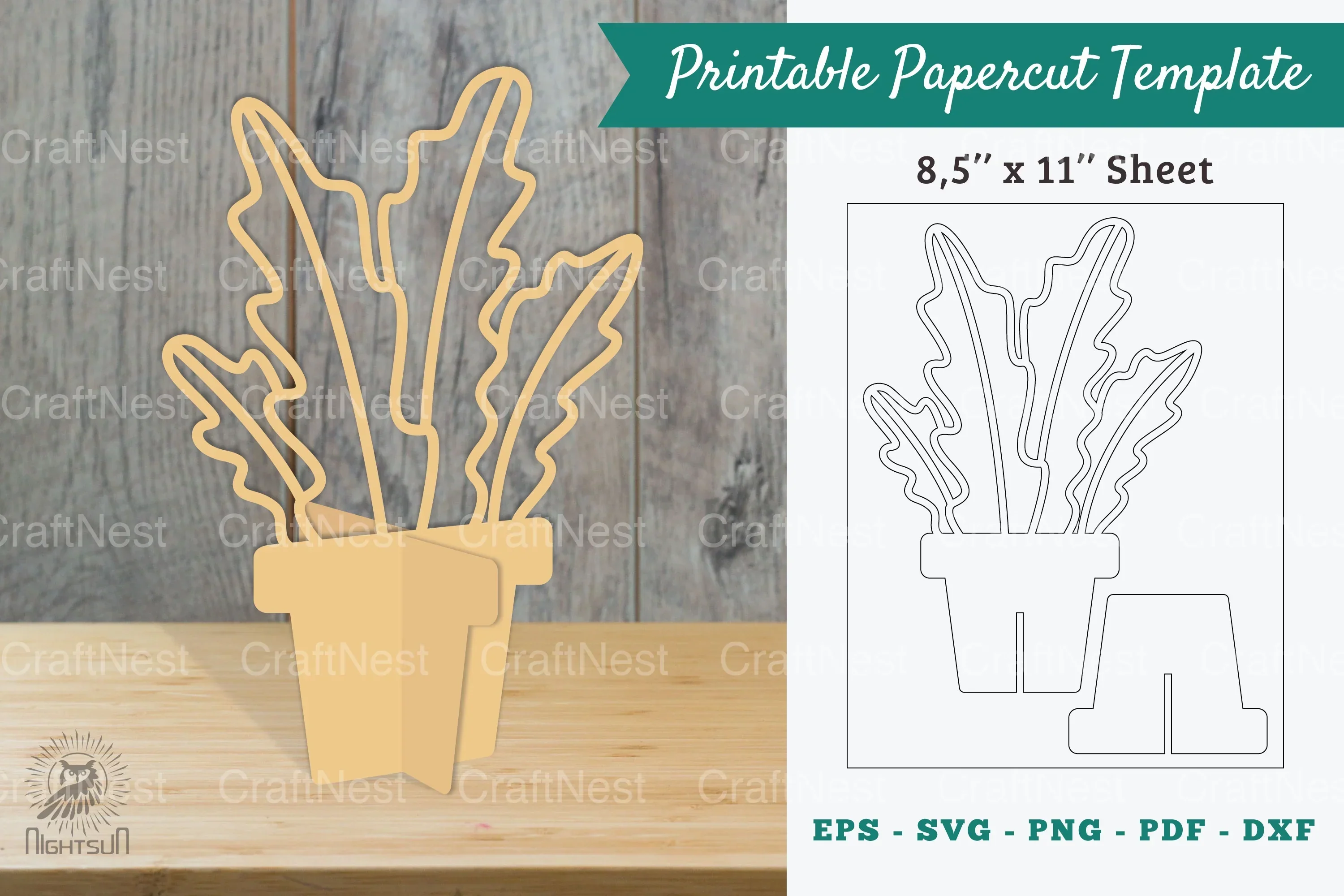 Plant Printable Cut Template Bundle