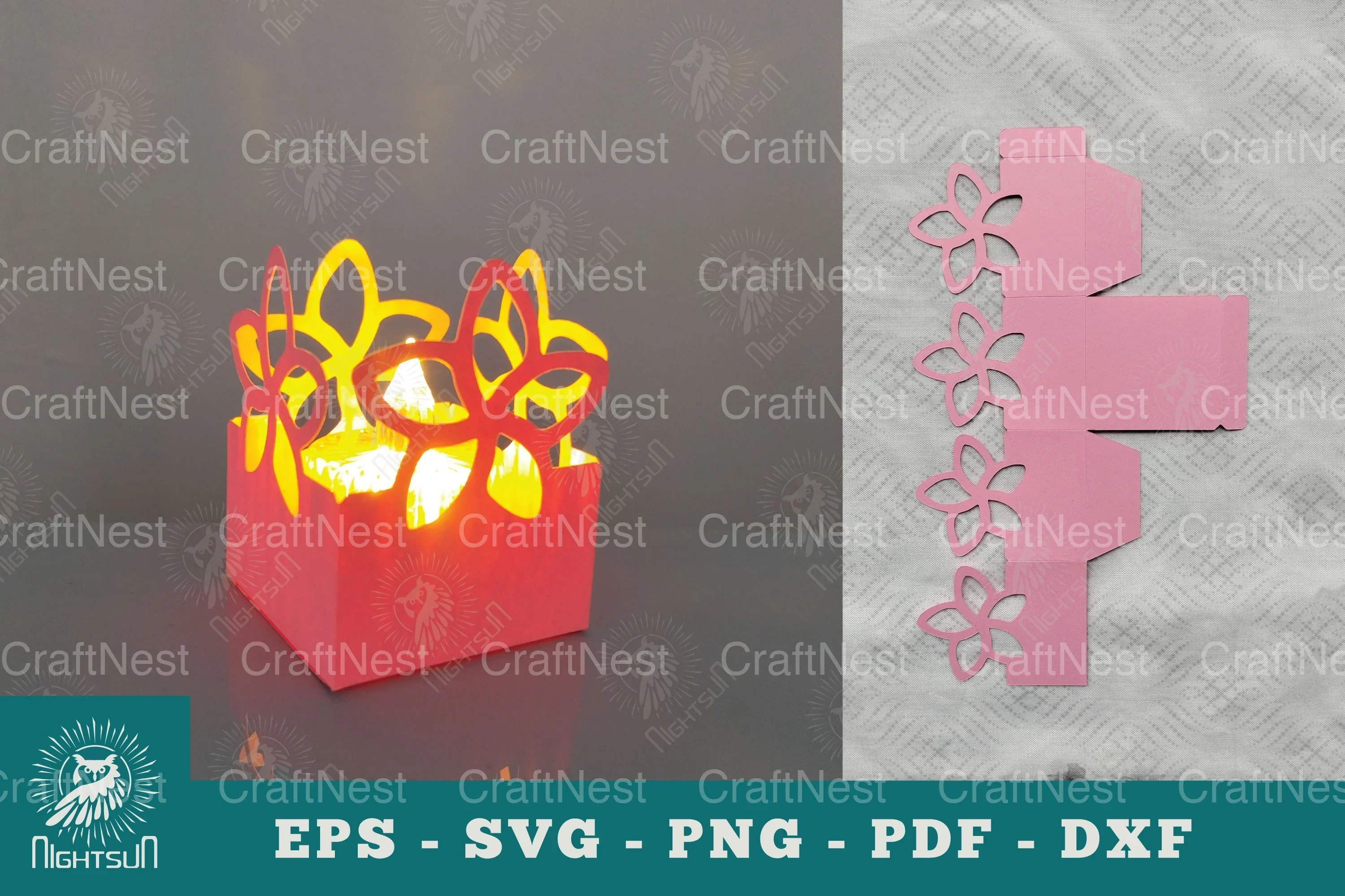 Plumeria Flowers Papercut Lantern Clipart Bundle
