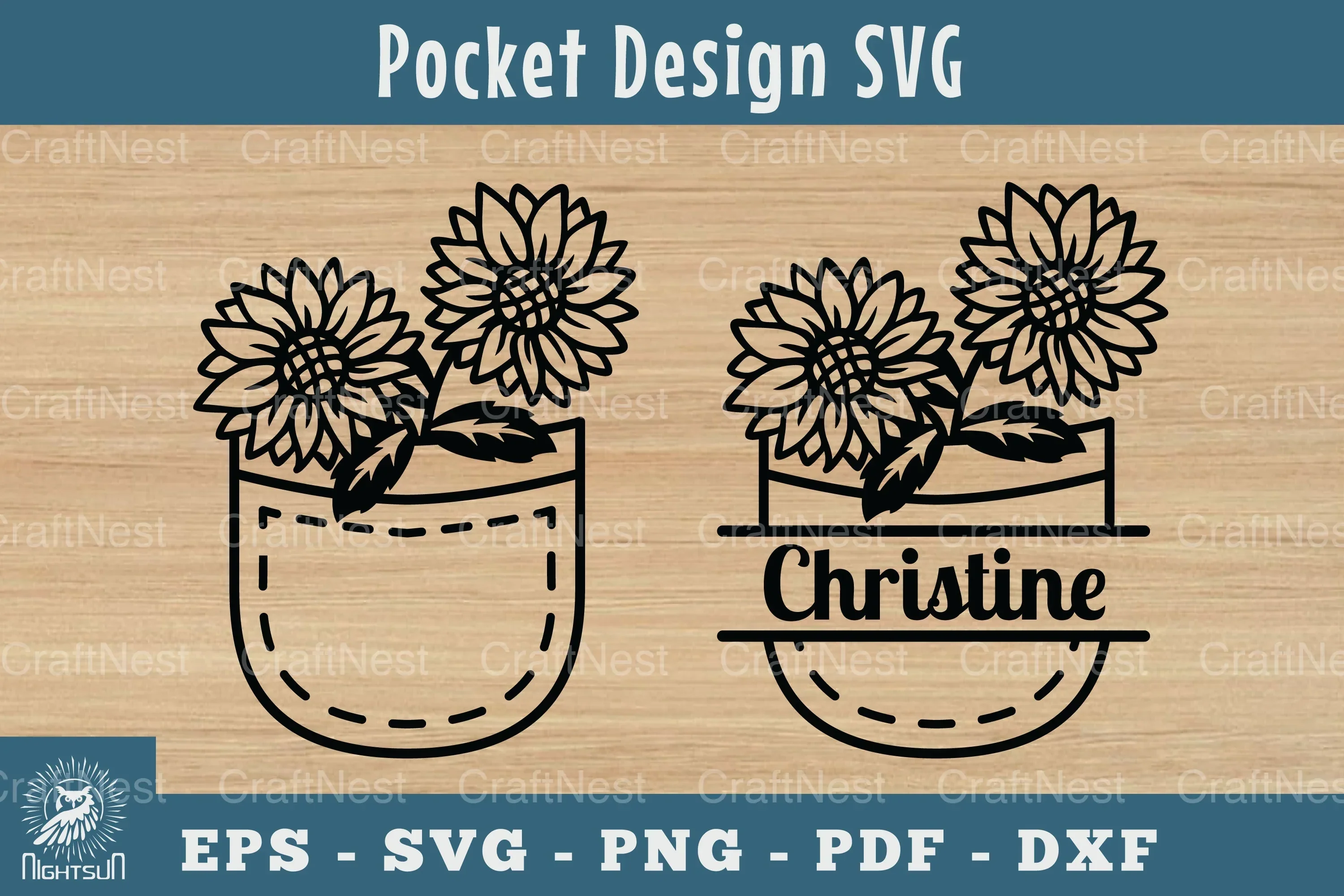 Pocket Flowers SVG Bundle