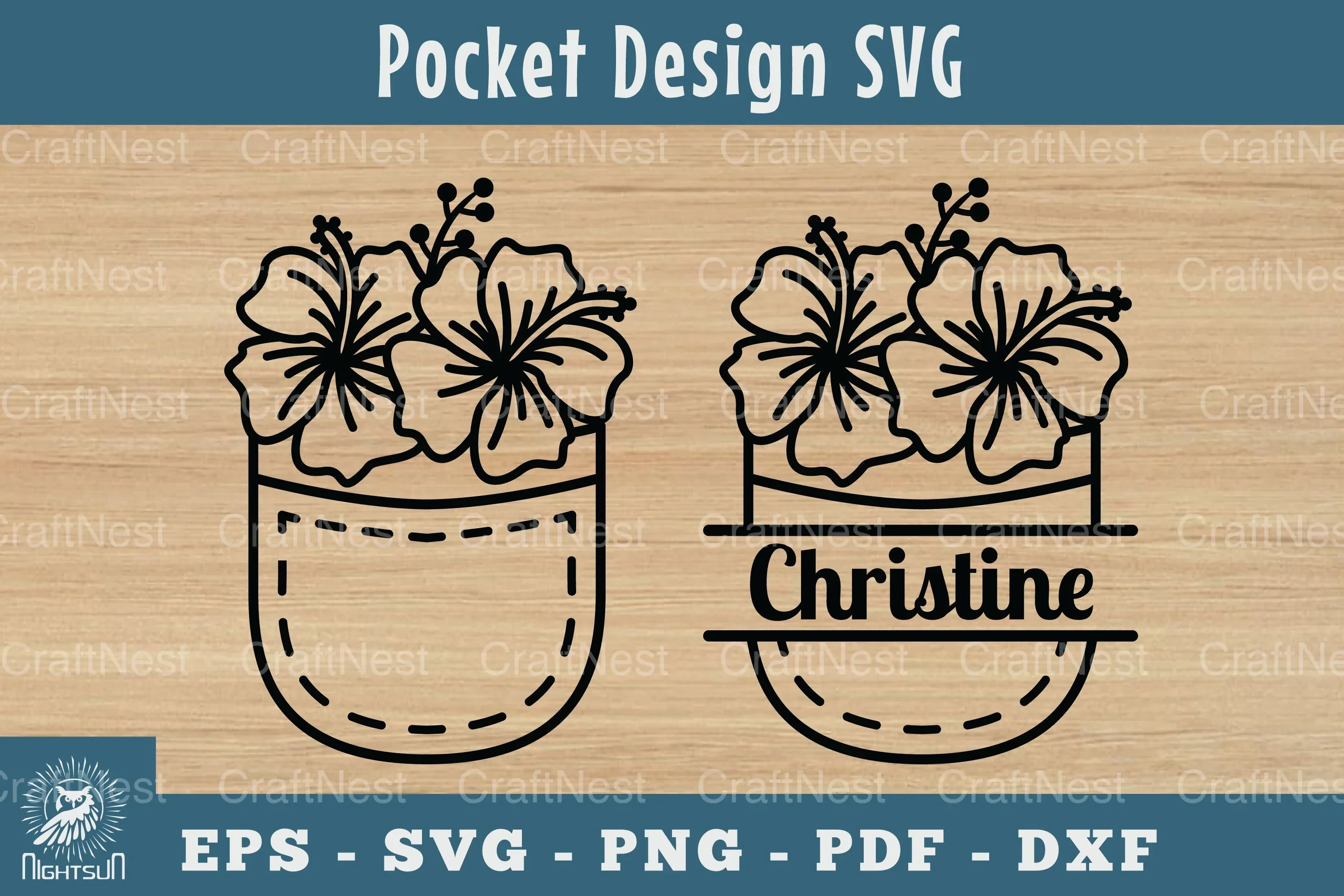 Pocket Flowers SVG Bundle