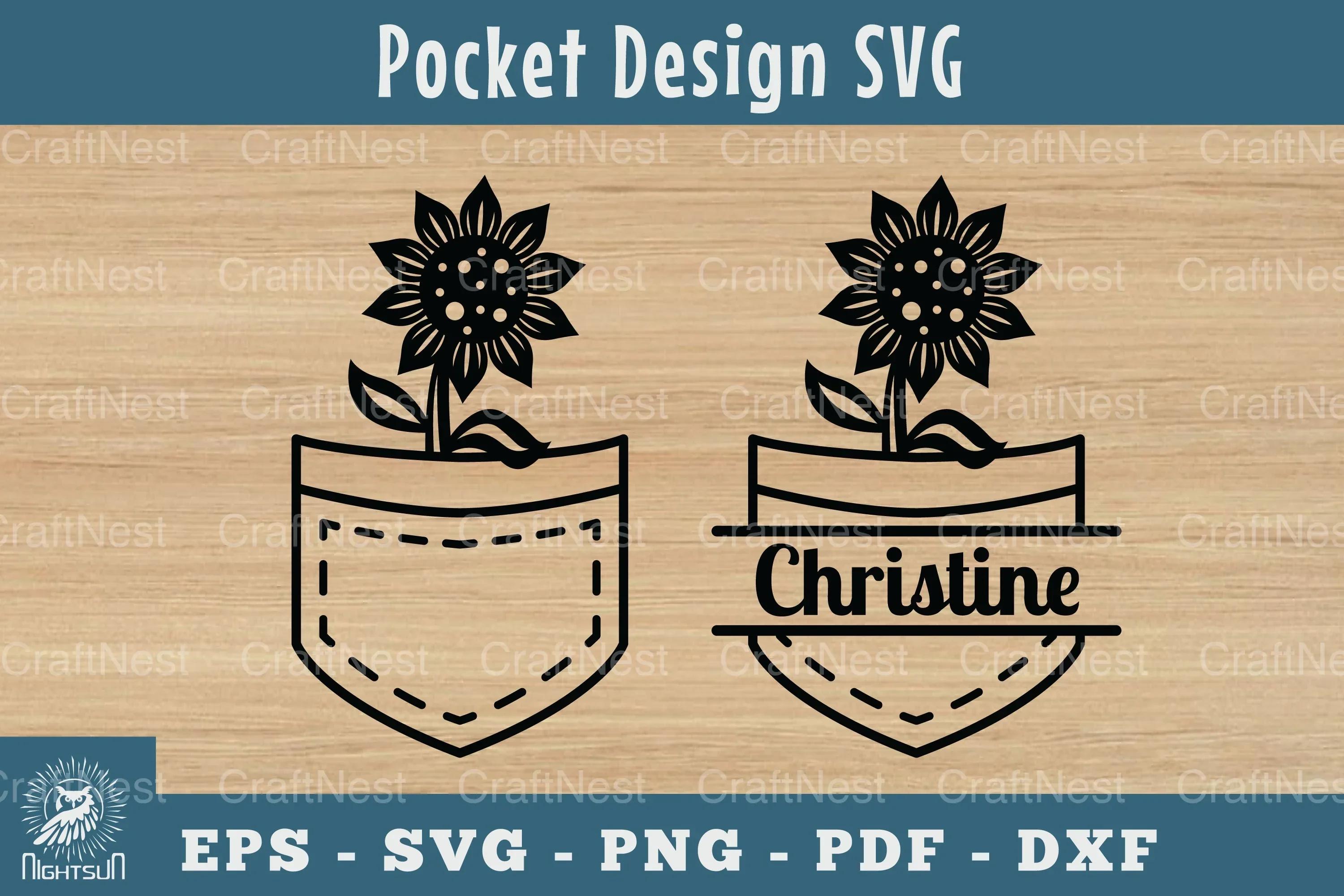 Pocket Flowers SVG Bundle