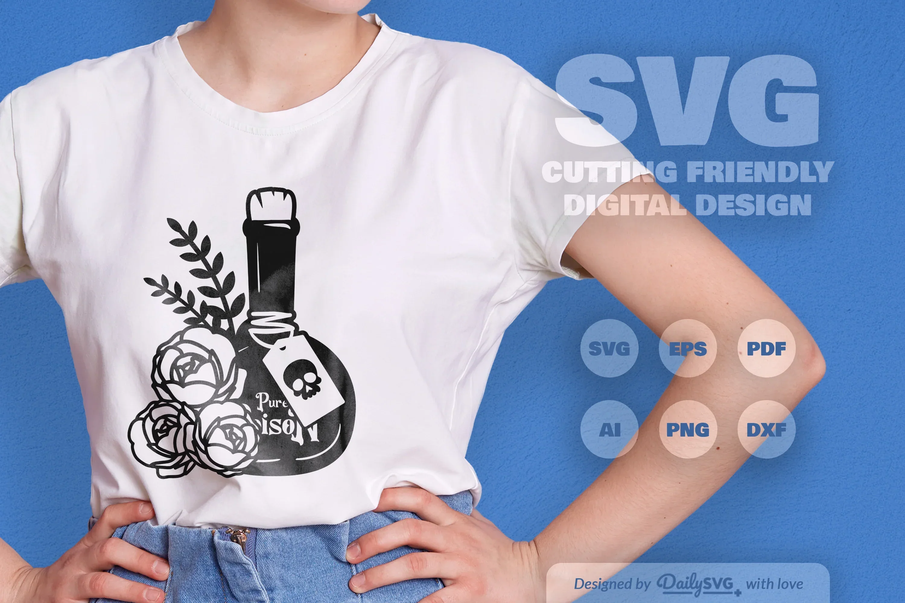 Poison Bottle with Roses Halloween SVG Bundle - Image 2