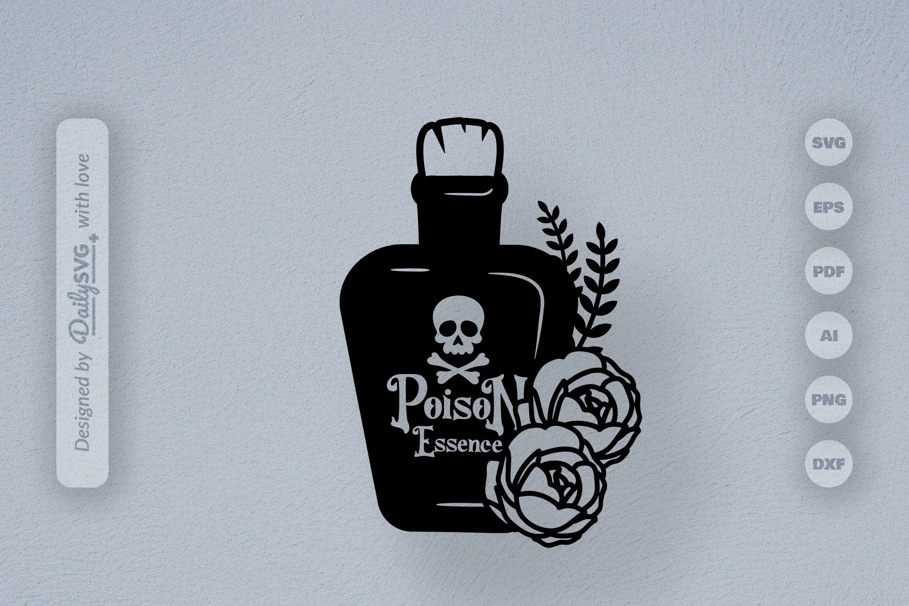Poison Bottle with Roses Halloween SVG Bundle