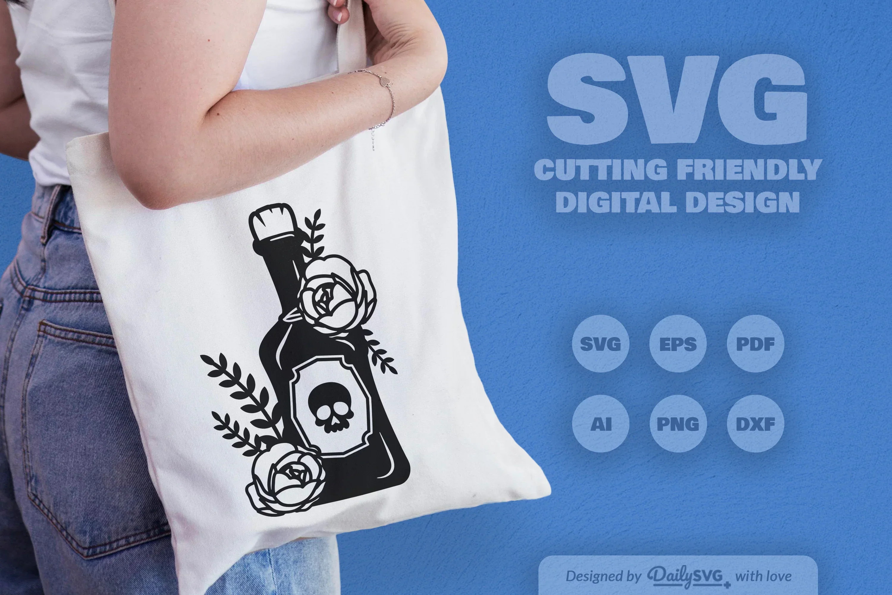 Poison Bottle with Roses Halloween SVG Bundle - Image 4